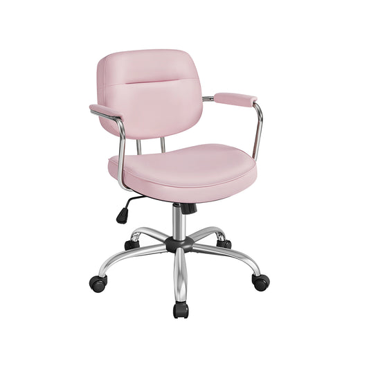 Silla de Escritorio Ergonómica Reposabrazos Rosa Jalea-SONGMICS