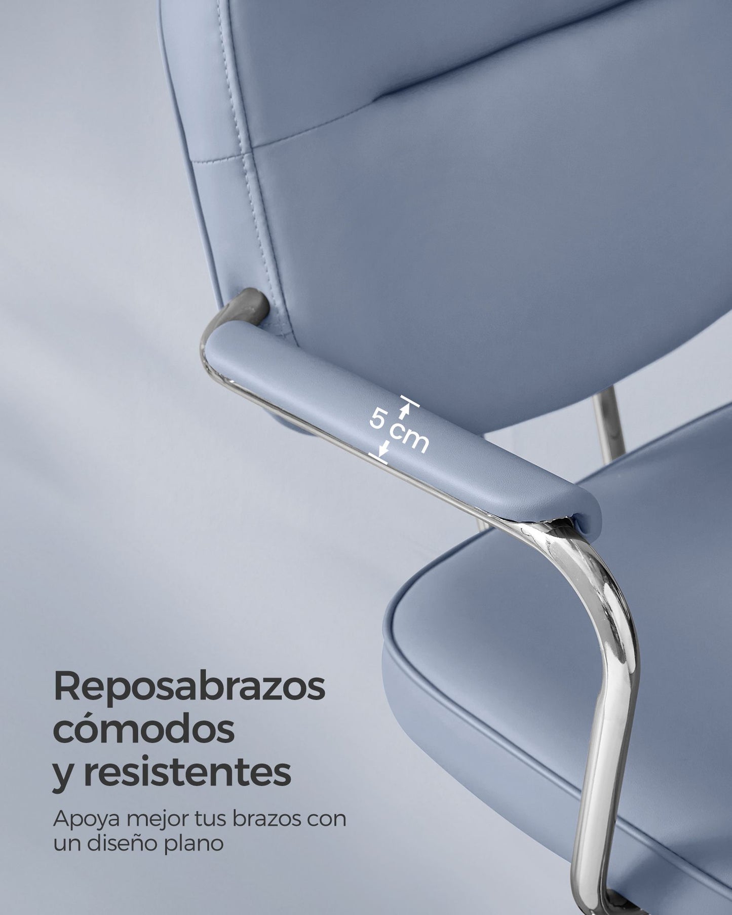 Silla de Escritorio Ergonómica Altura Ajustable Azul Niebla-SONGMICS