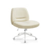 Silla de Oficina Altura Ajustable Blanco Crema-SONGMICS HOME