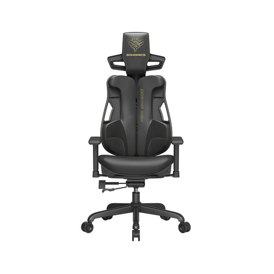 Silla Gaming Altura Ajustable Reposacabezas Negro Tinta-SONGMICS