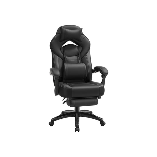 Silla Gaming Soporte Lumbar Negro-SONGMICS