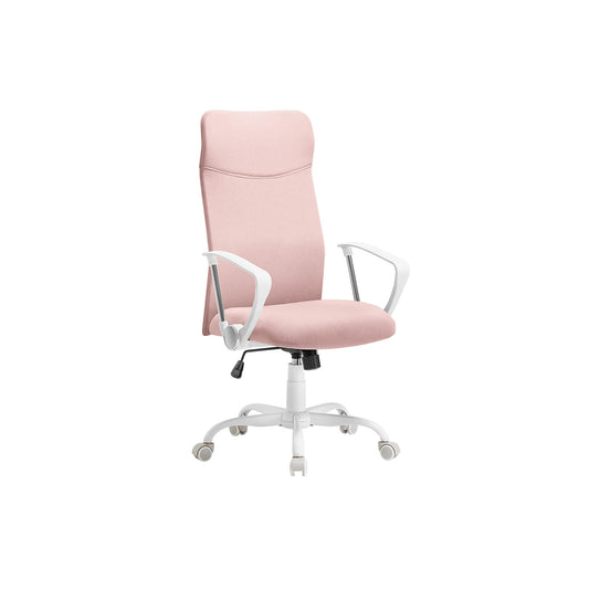 Silla de Oficina Ergonómica Ajustable en Altura Rosa Jalea-SONGMICS