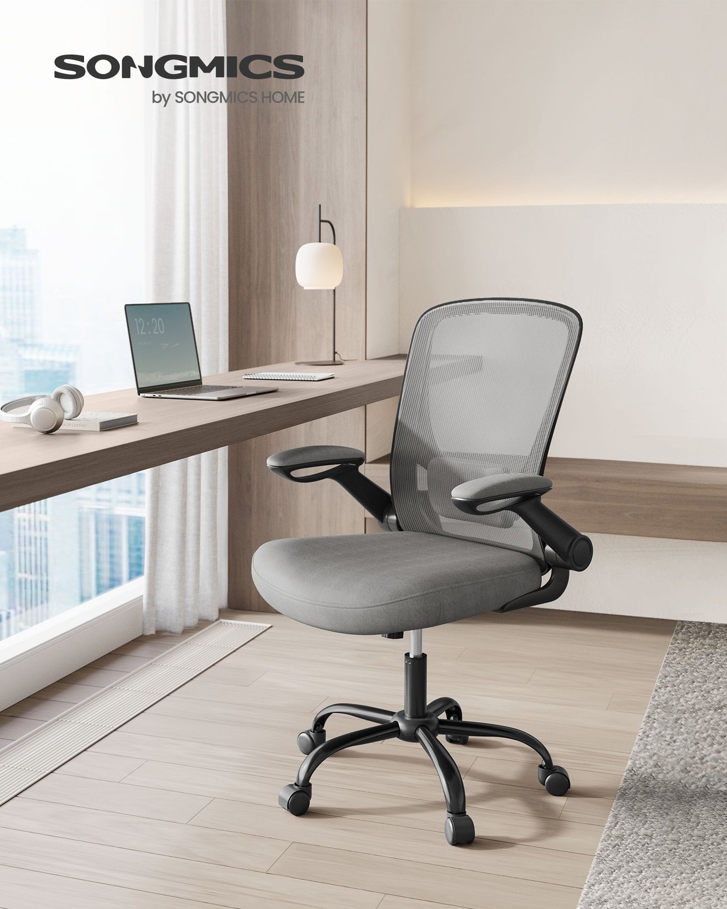 Silla de Oficina Silla de Escritorio Silla Giratoria de Malla Silla Ergonómica-SONGMICS