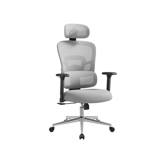 Silla de Oficina Ergonómica Gris Paloma-SONGMICS