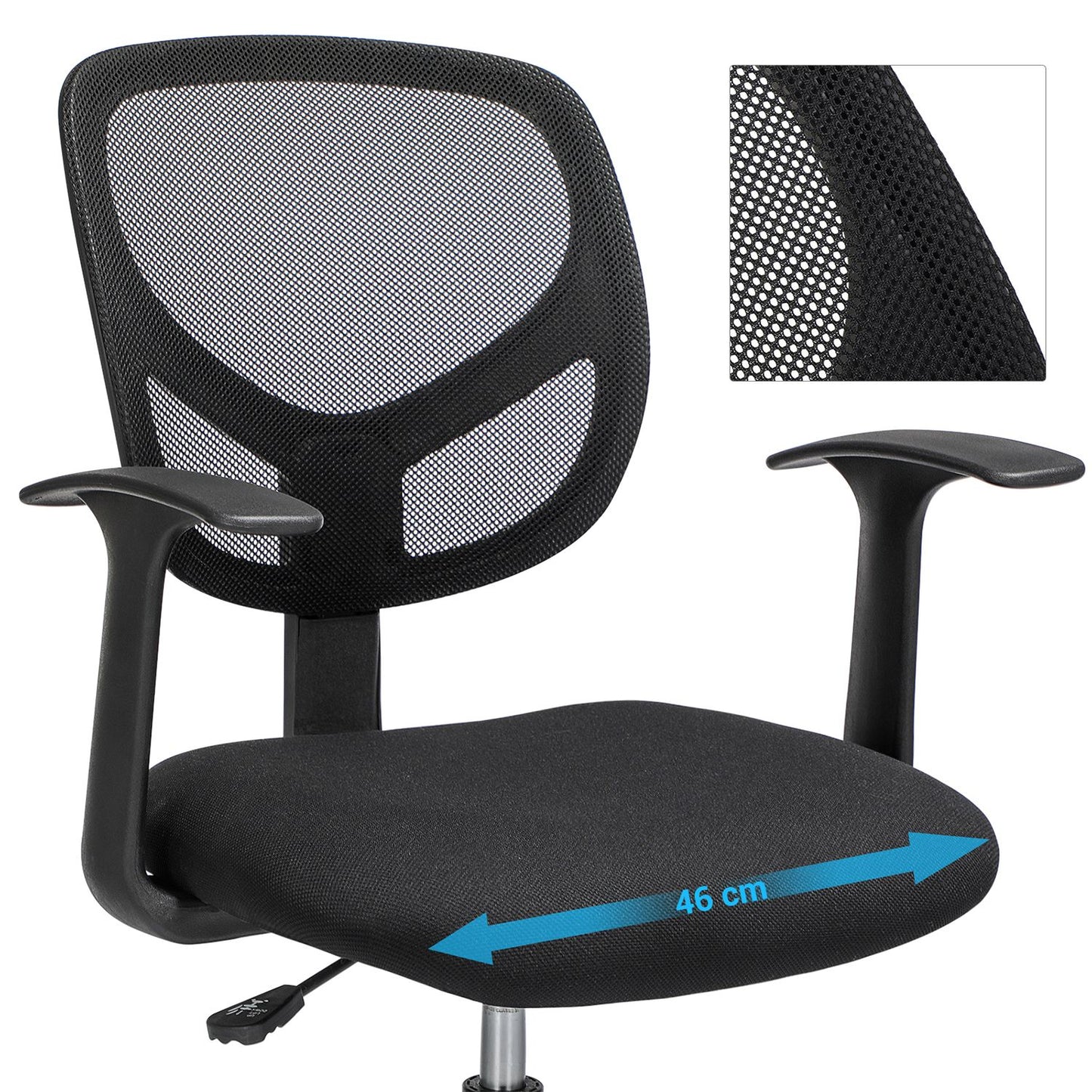 Sillón de Oficina Silla de Lona Taburete con reposapiés Silla para Oficina-SONGMICS