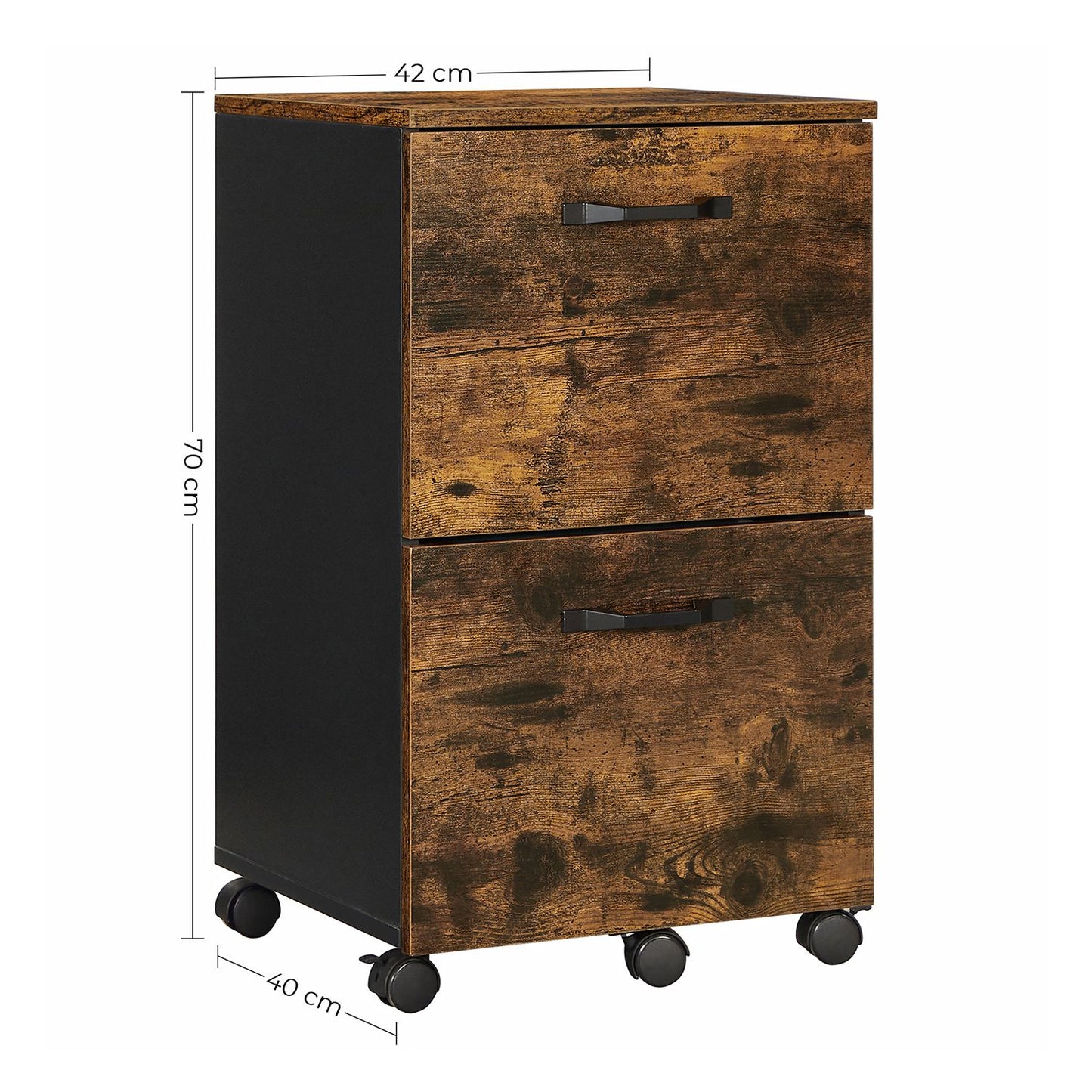 Cajonera con 2 Cajones Industrial-VASAGLE