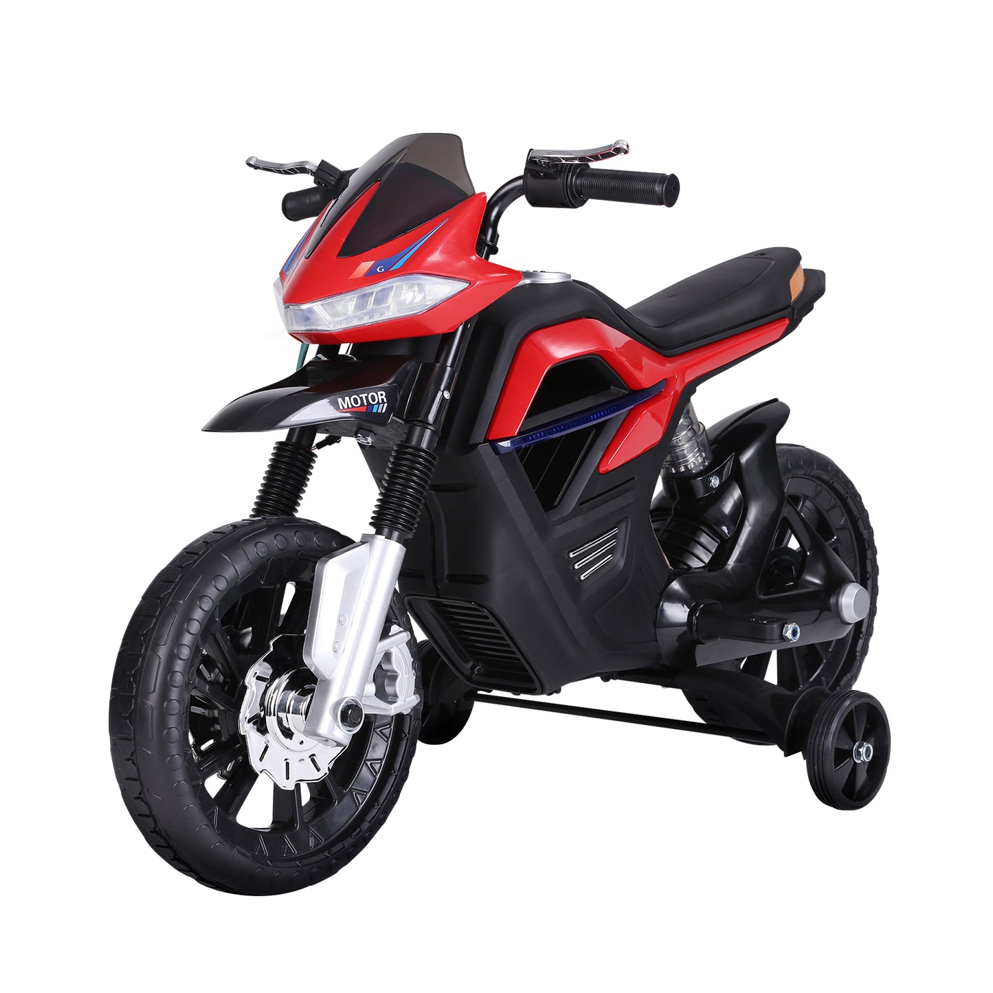 HOMCOM Moto Eléctrica Infantil Moto de Juguete Niños +3 Años Batería 6V con Luces y Música 105x52.3x62.3cm