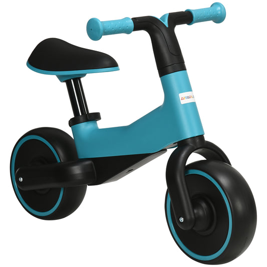 AIYAPLAY Bicicleta sin Pedales para Niños de +18 Meses Triciclo Infantil para Bebé con Sillín Ajustable en 30-36,5 cm Ruedas de Ø19 cm Carga 25 kg 66,5x34x46,5 cm Azul