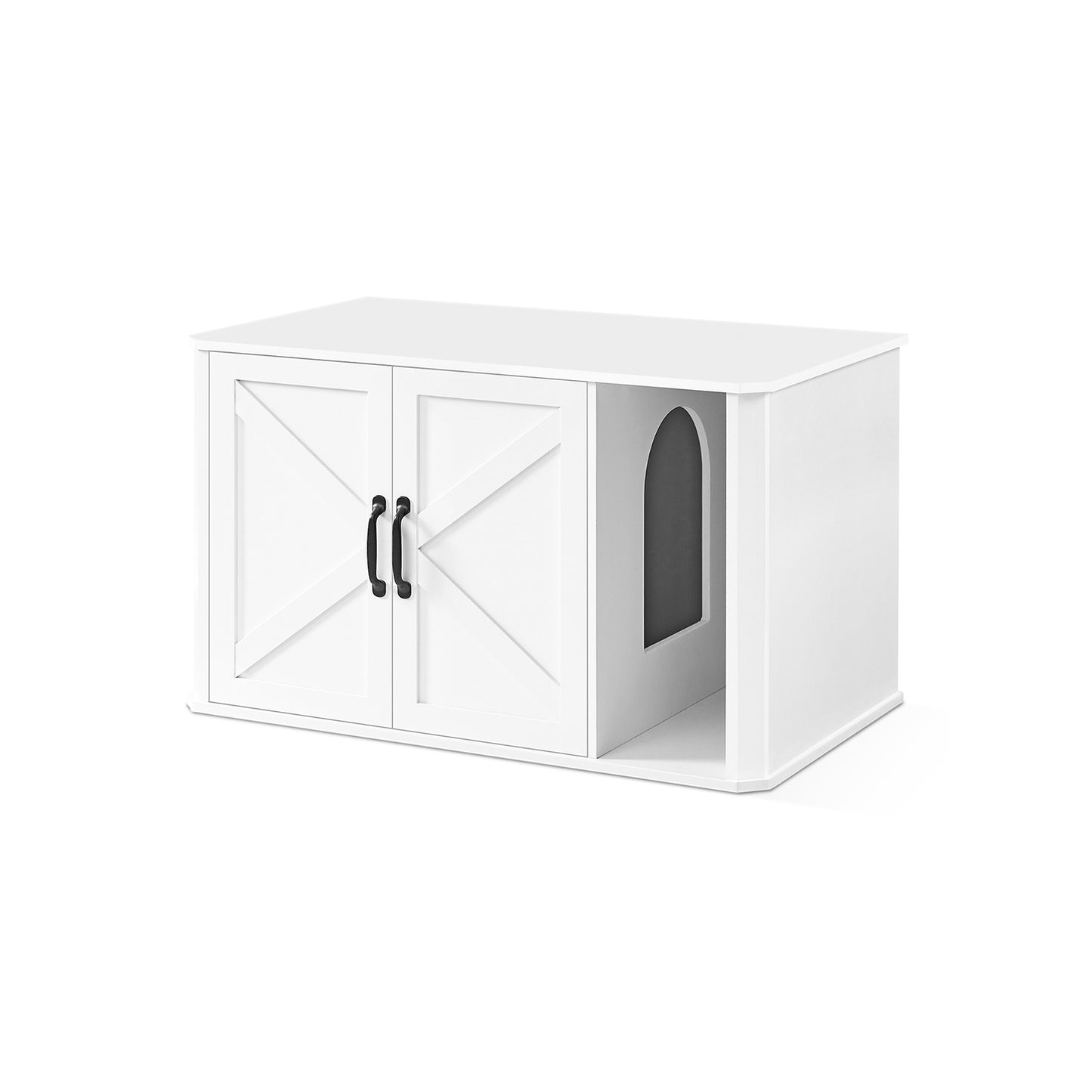 Mueble Arenero para Gatos 85 x 48,5 x 50 cm Blanco Nube-Feandrea