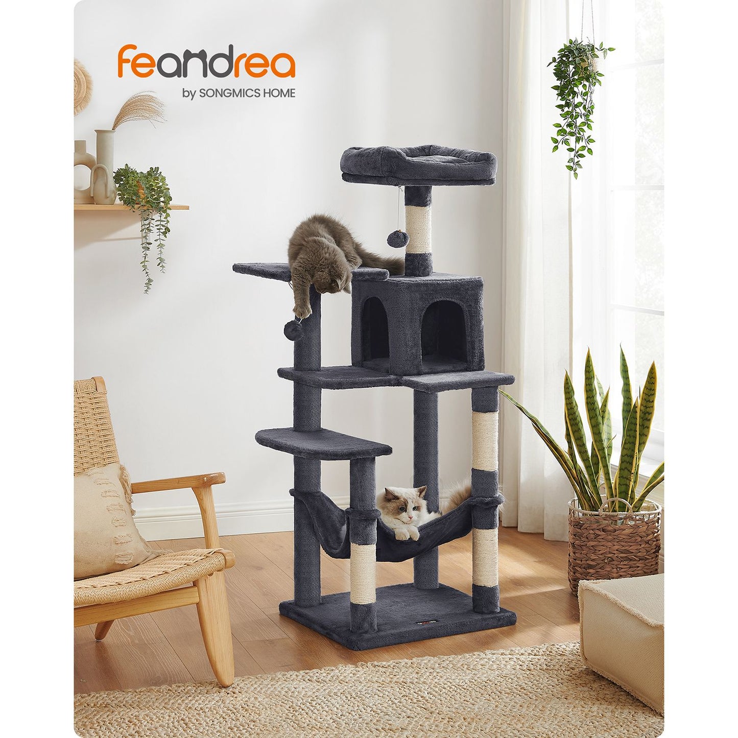 Árbol para Gatos Gris Ahumado-Feandrea