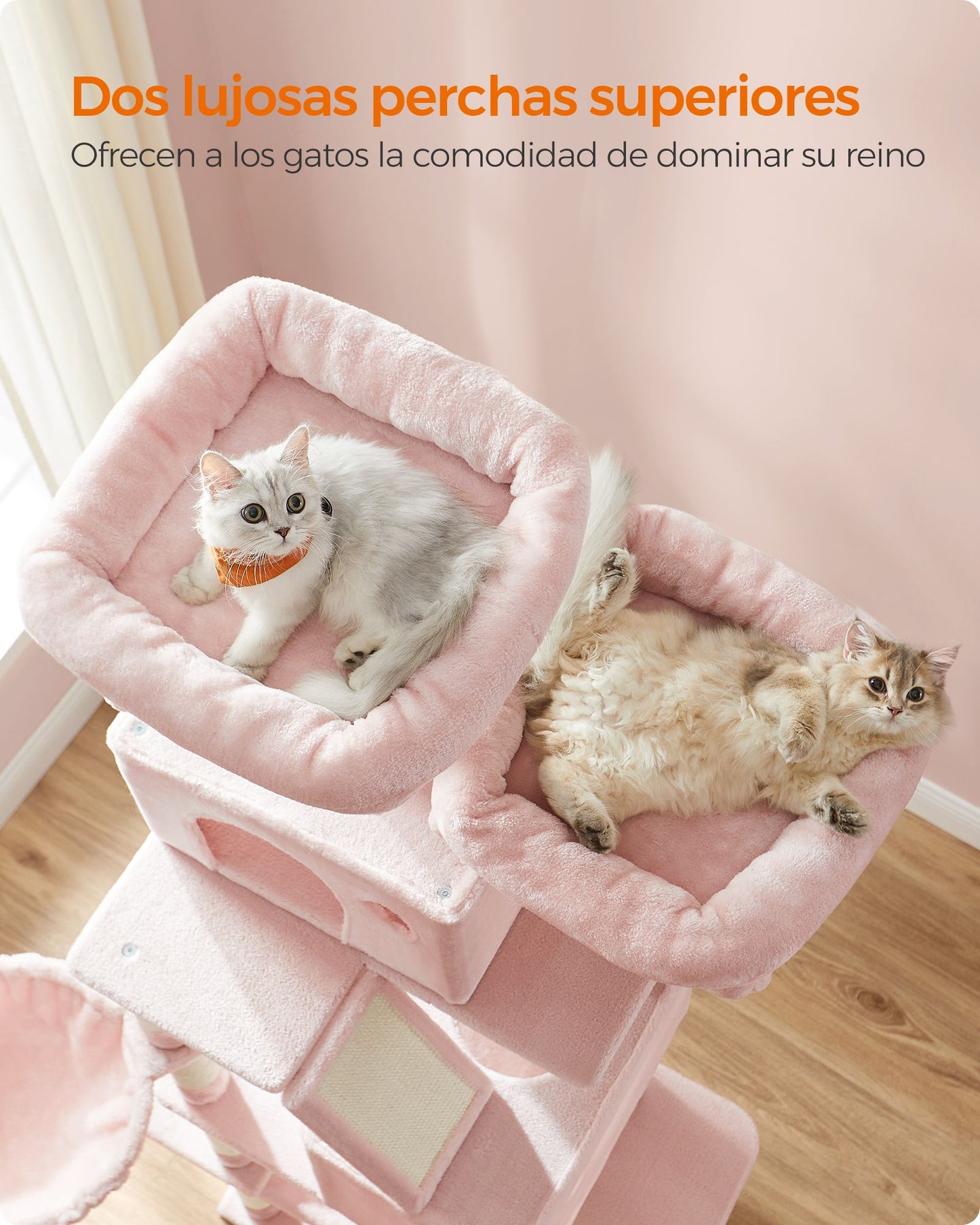 Árbol para Gatos 206 cm Rosa Jalea-Feandrea