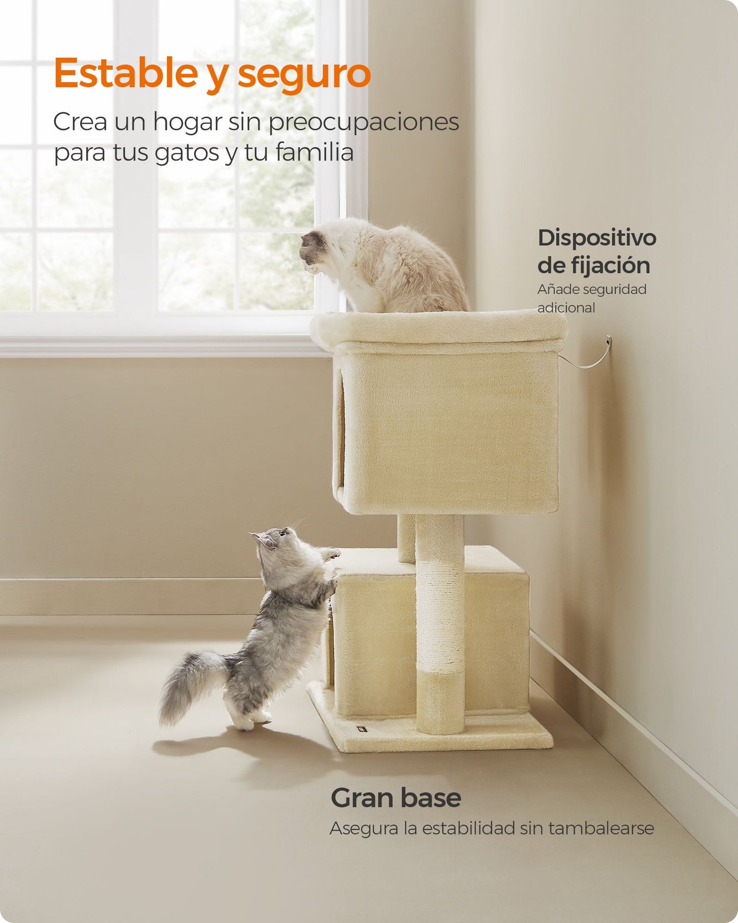 Árbol para Gatos 101 cm Beige-Feandrea