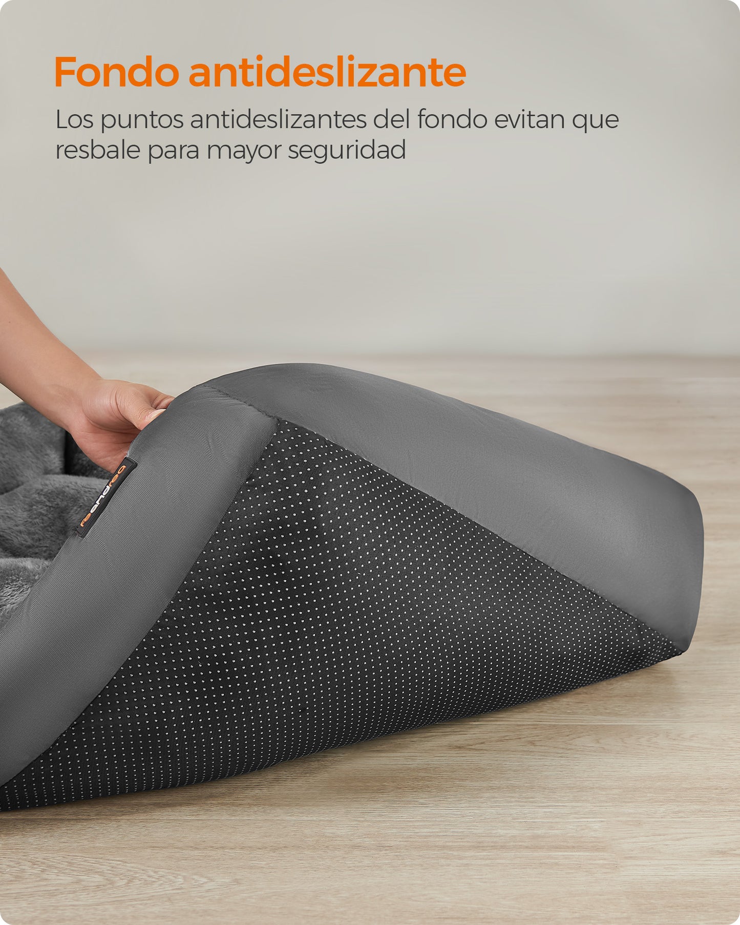 Cama para Perros 85 x 65 x 21 cm Gris Pizarra y Gris Paloma-Feandrea