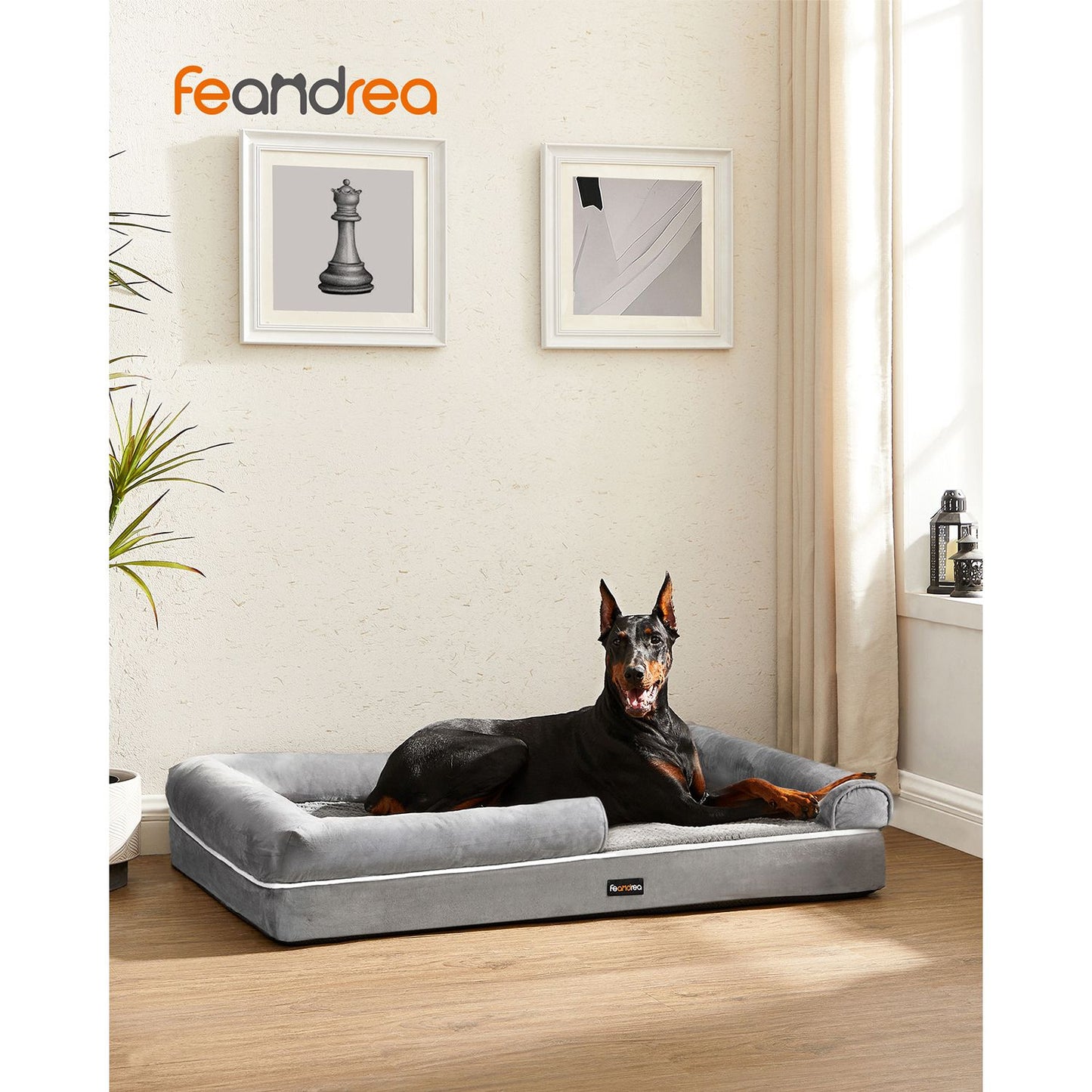 Cama para Perros Gris Claro-Feandrea