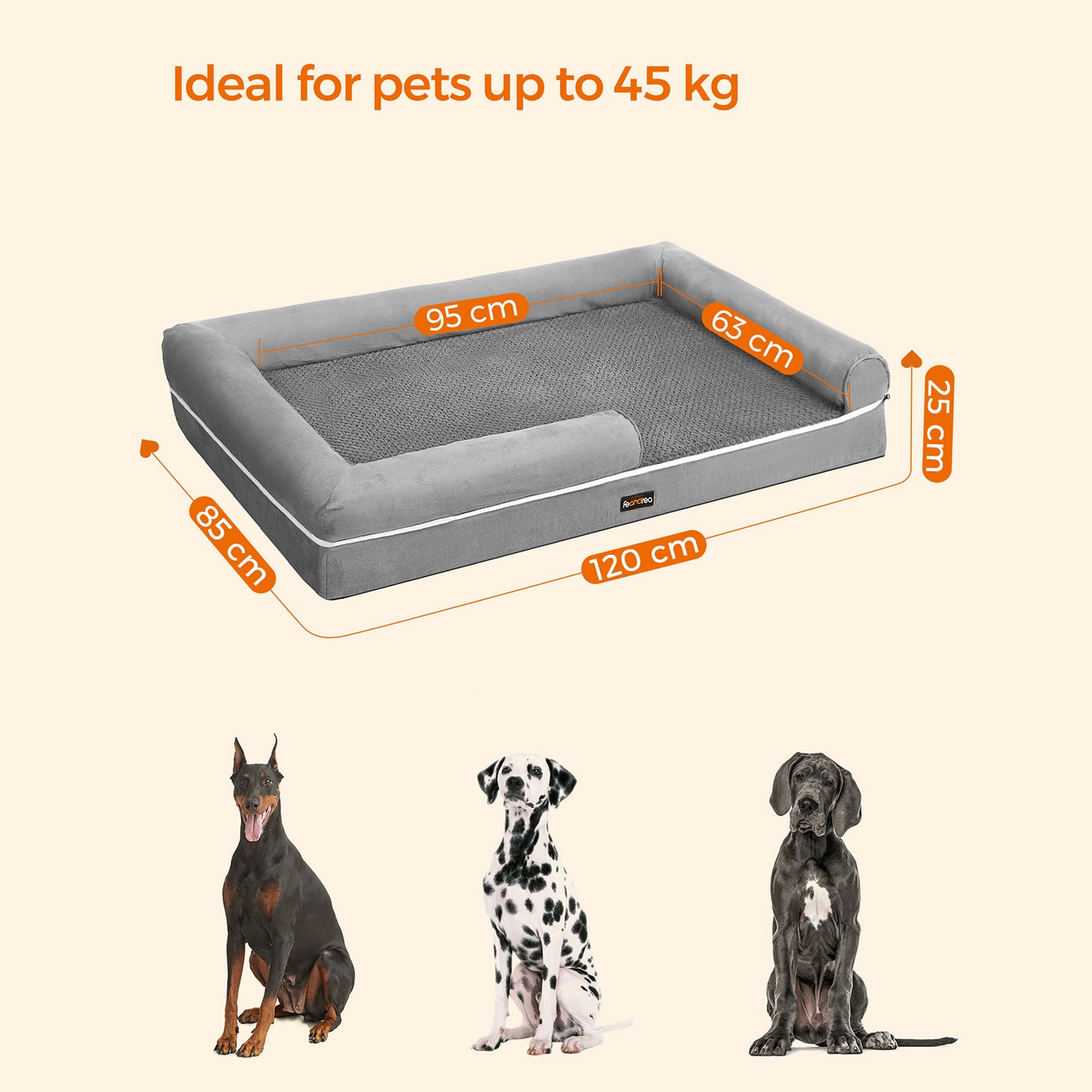 Cama para Perros Gris Claro-Feandrea