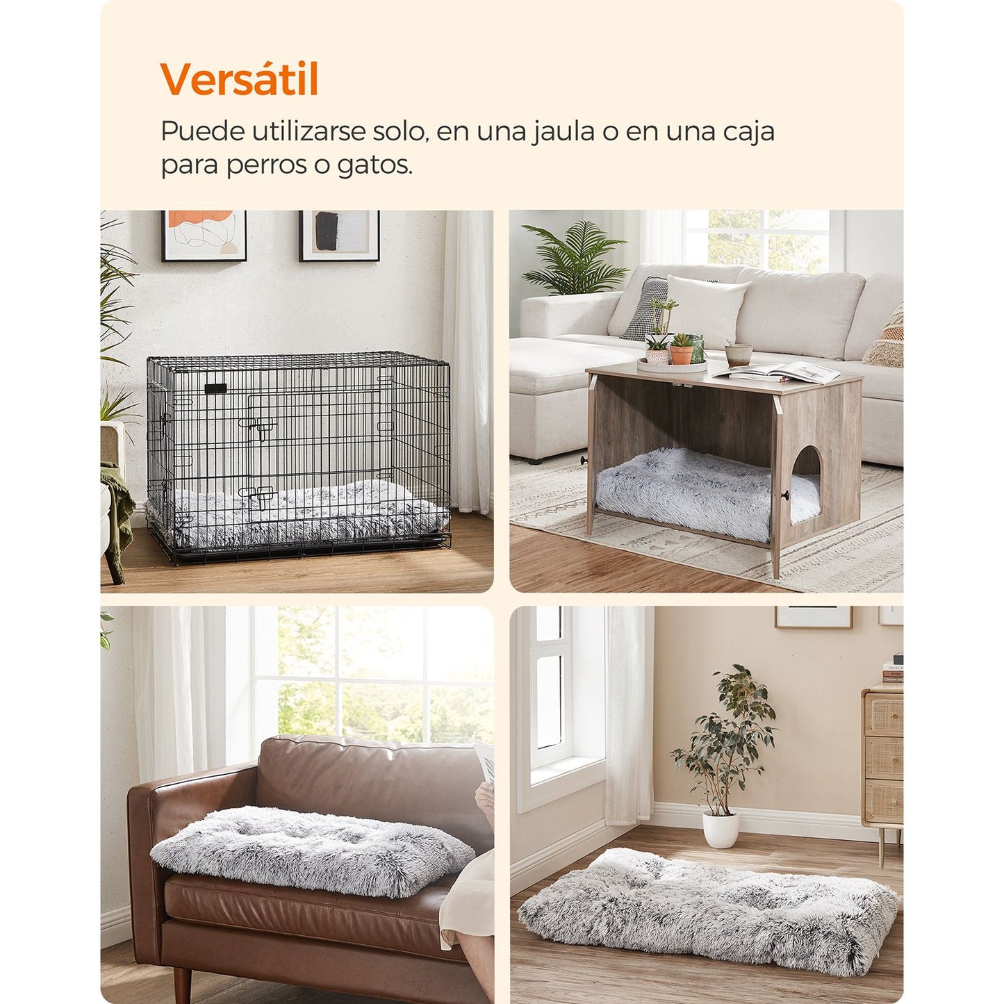 Cama para Perros Gris Claro-Feandrea