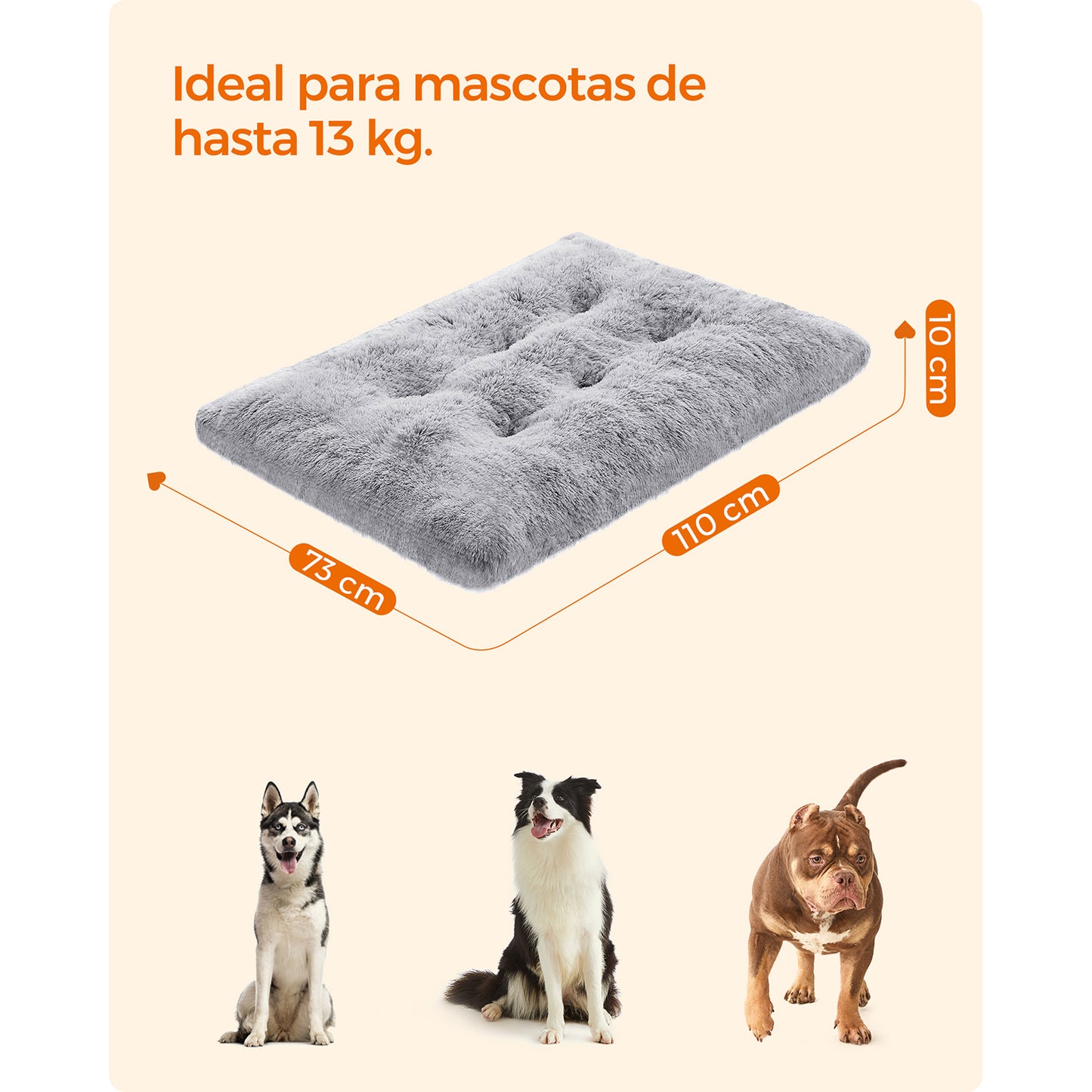 Cama para Perros Gris Claro-Feandrea