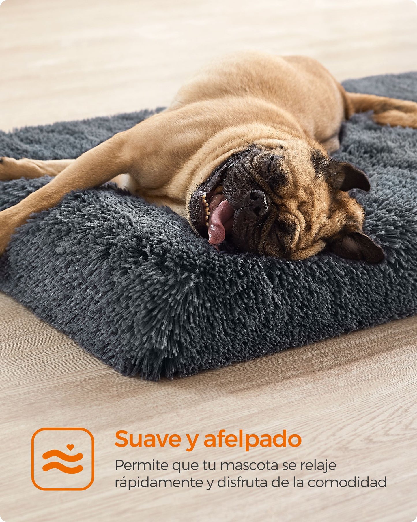 Cama para Perros 80 x 50 x 8 cm Gris Oscuro-Feandrea