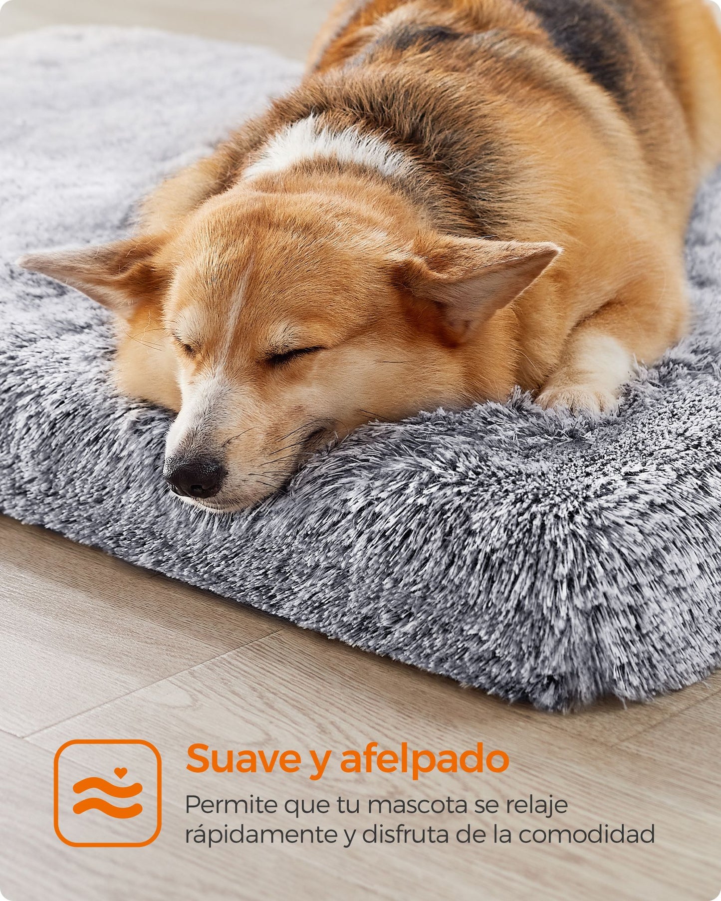 Cama para Perros 95 x 60 x 8 cm Gris Ombré-Feandrea