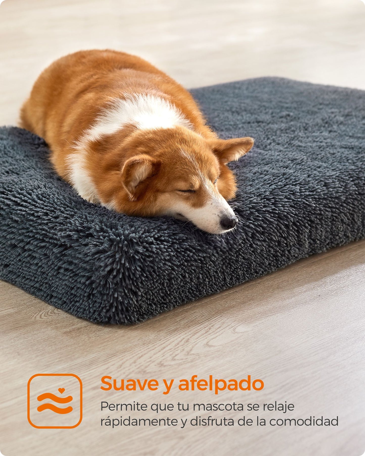 Cama para Perros 95 x 60 x 8 cm Gris Oscuro-Feandrea