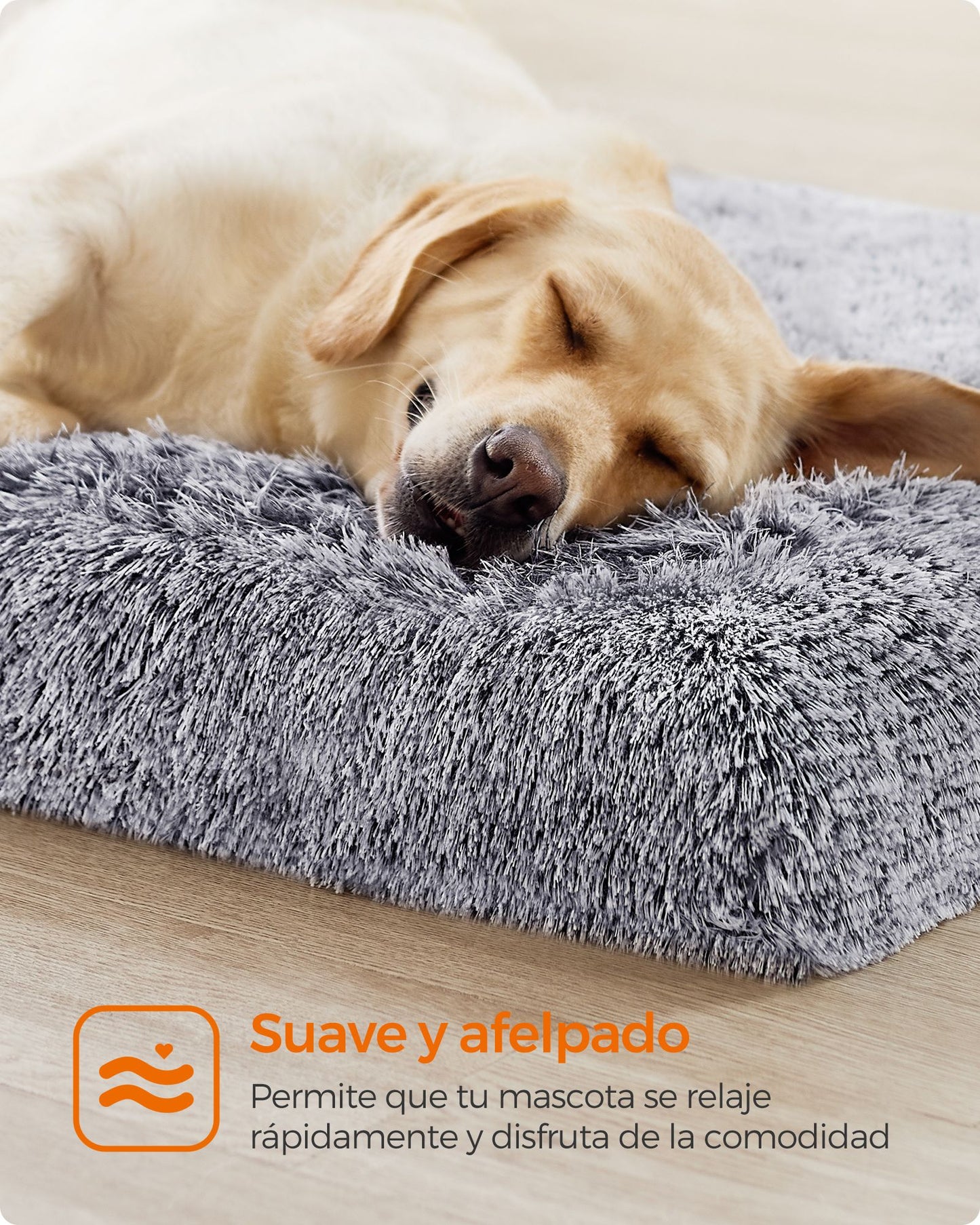 Cama para Perros 122 x 74 x 10 cm Gris Ombré-Feandrea