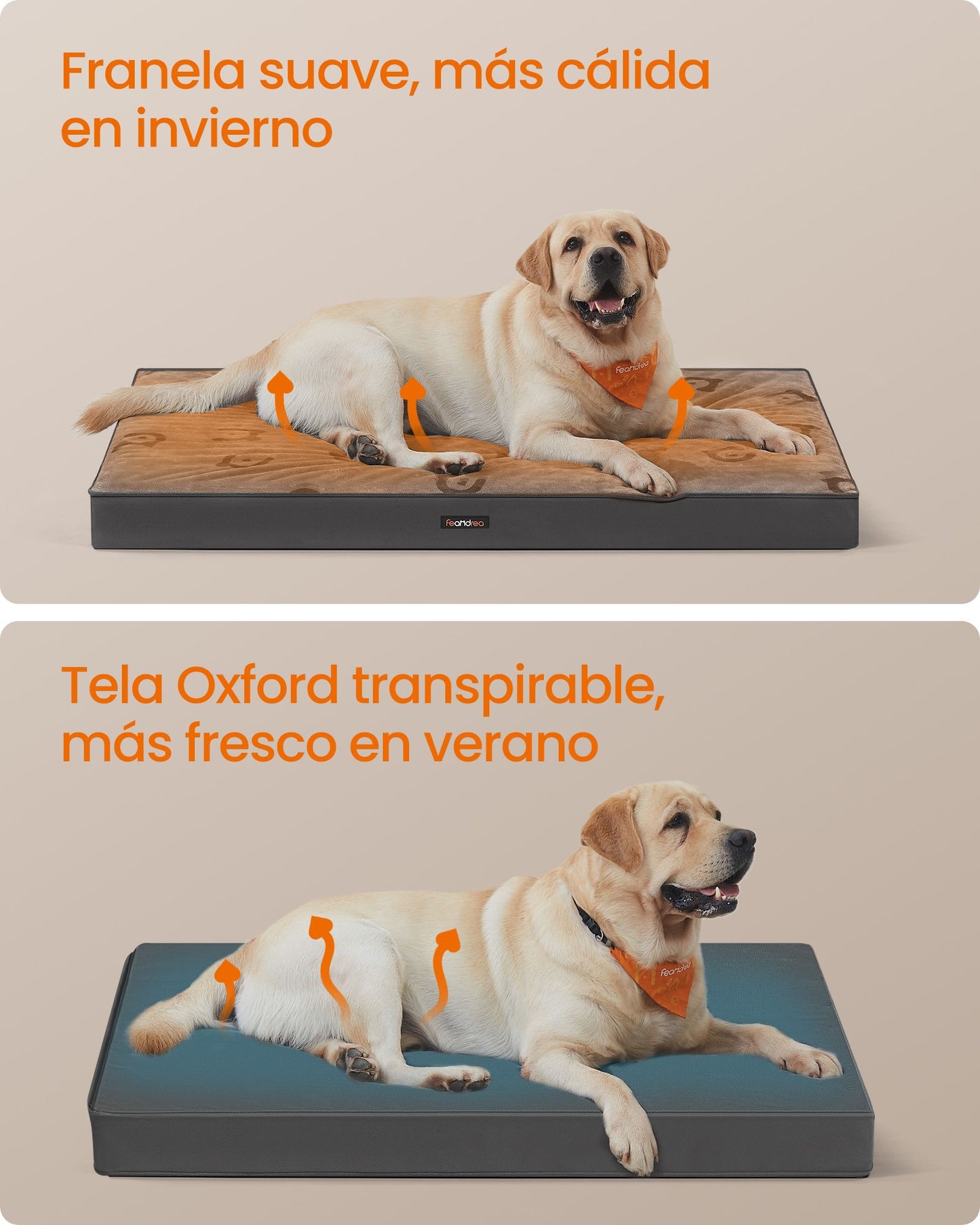 Cama para Perros 120 x 74 x 10 cm Gris Paloma-Feandrea