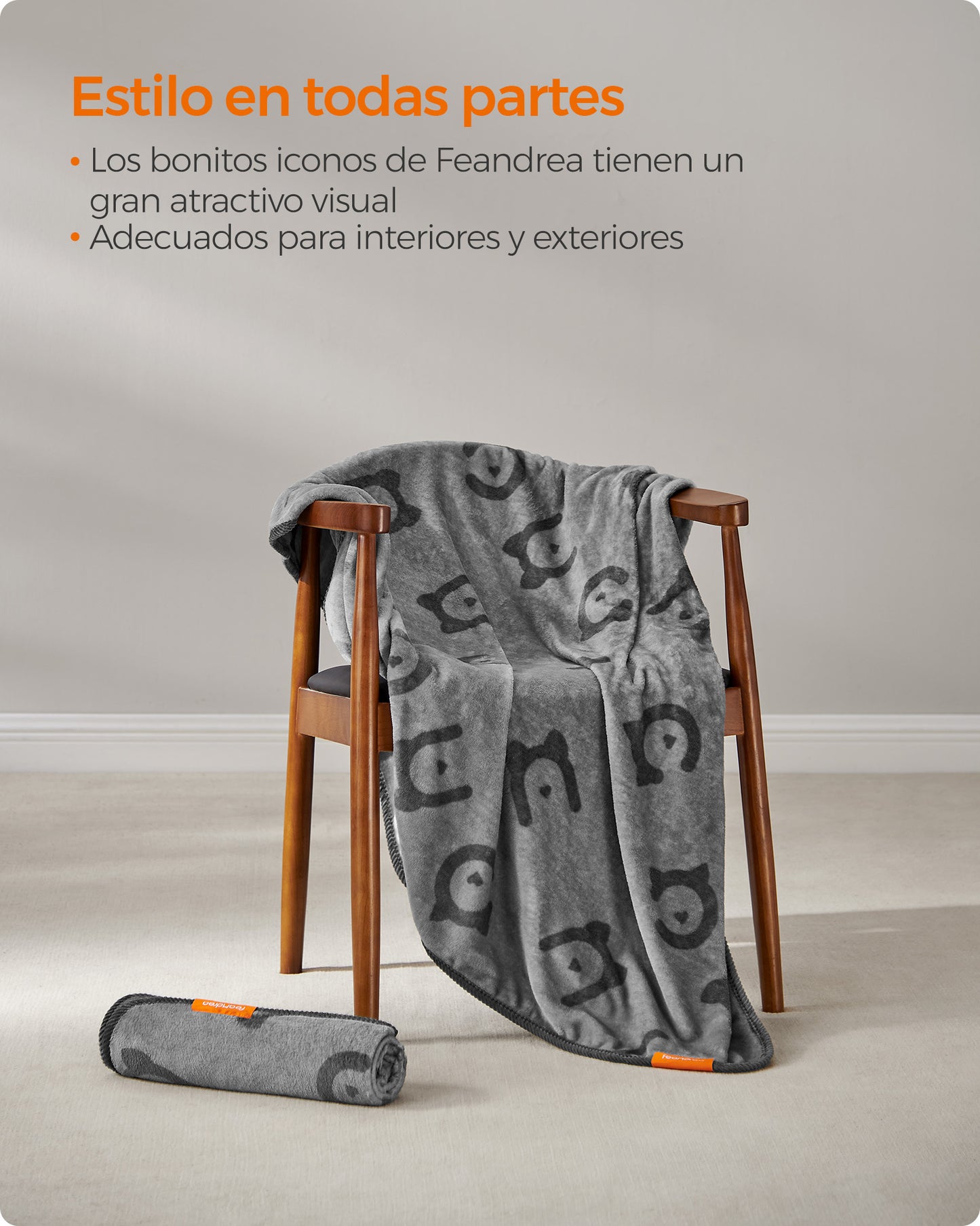 Juego de 3 Mantas para Mascotas 102 x 73 cm Gris Pizarra-Feandrea