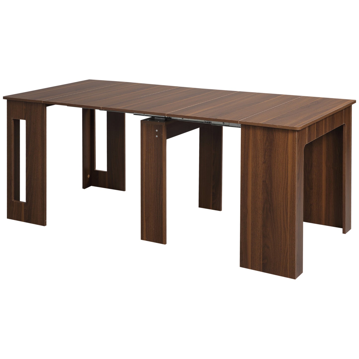 HOMCOM Mesa de Comedor Extensible para 4-6 Personas Mesa Consola con Alas Abatibles Mesa Auxiliar Multifuncional para Estudio Cocina Carga 60 kg 180x85x75 cm Marrón