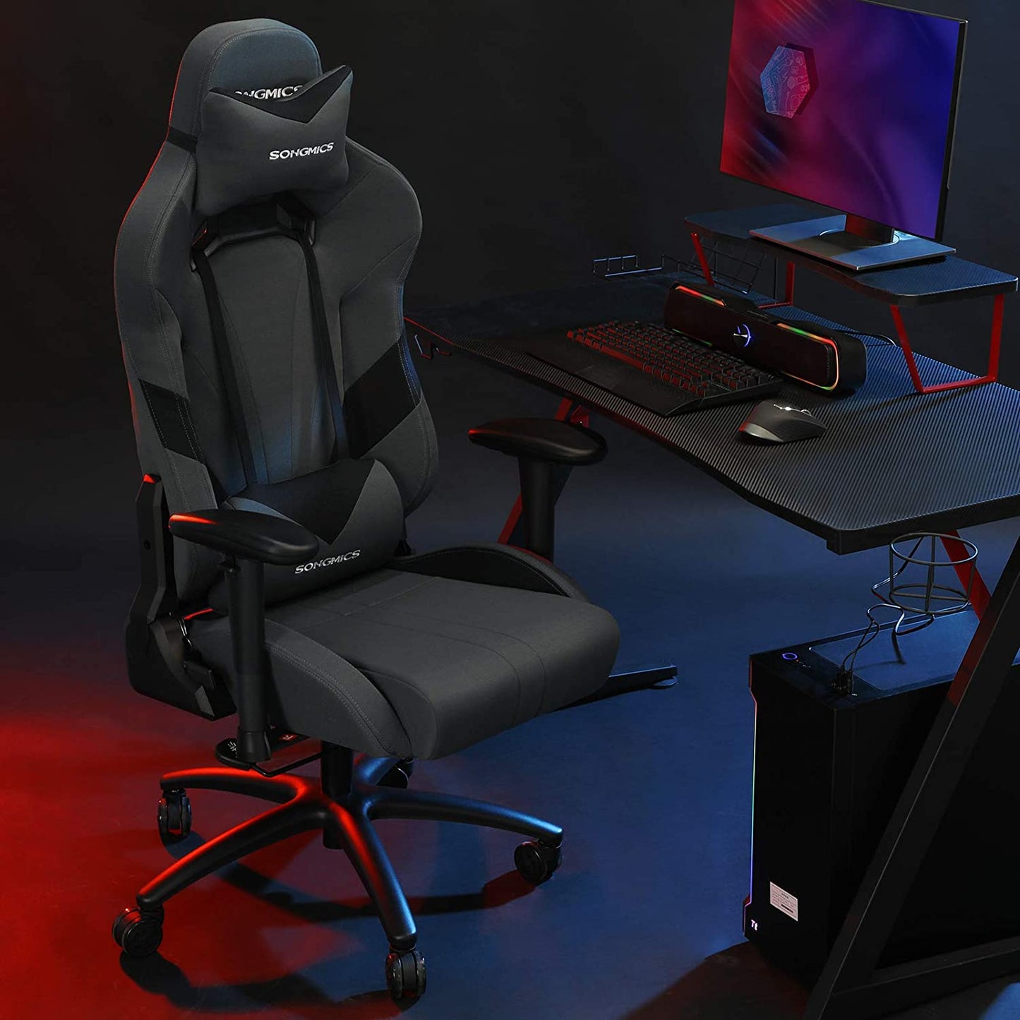 Silla Gaming Soporte Lumbar-SONGMICS