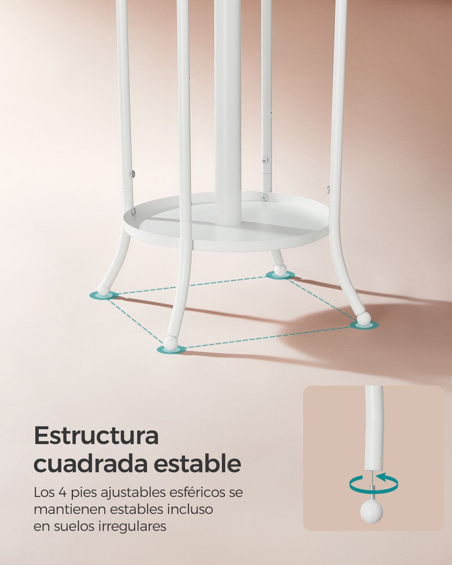 Árbol para Gatos 101 cm Blanco Perla-SONGMICS