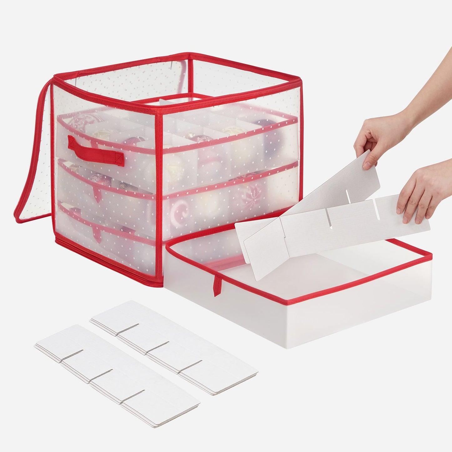 Caja Almacenaje para Bolas de Navidad Caja Almacenaje para Decoración Navideña-SONGMICS