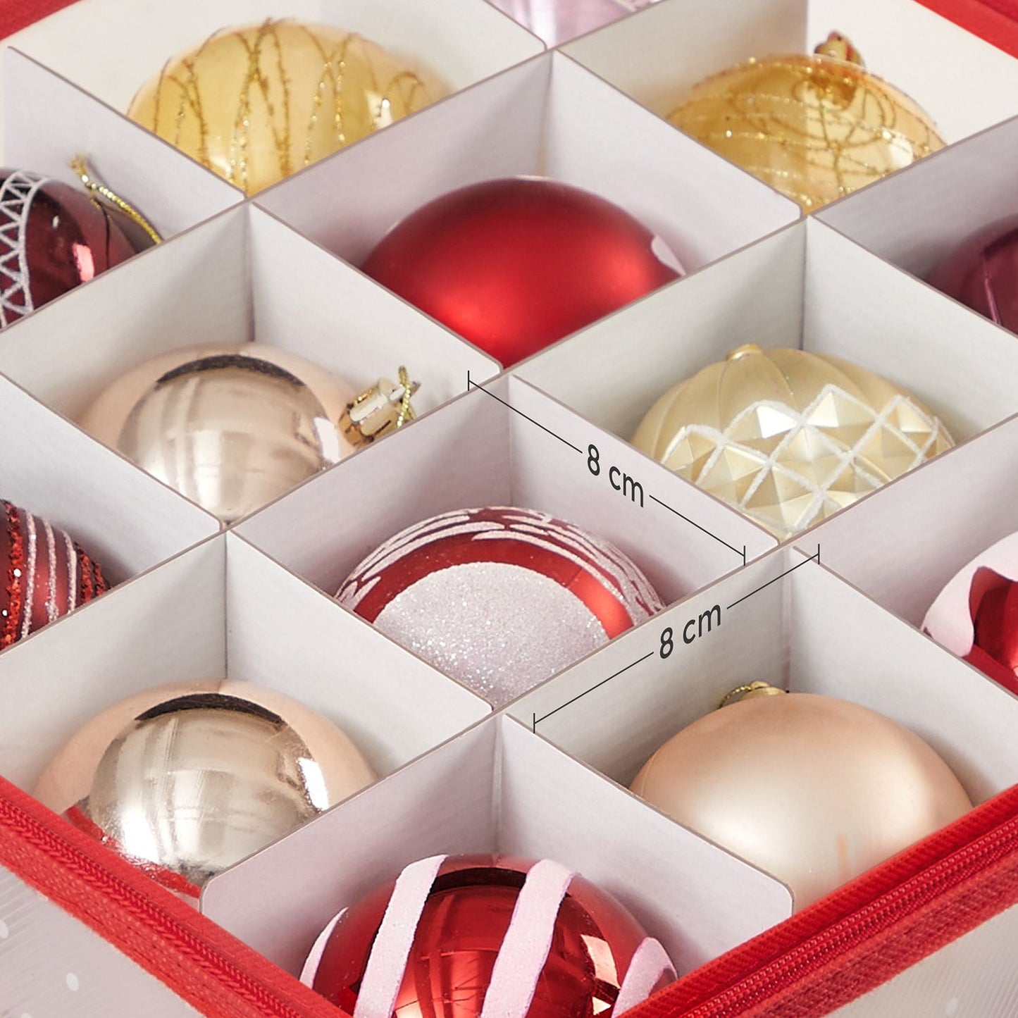 Caja Almacenaje para Bolas de Navidad Caja Almacenaje para Decoración Navideña-SONGMICS