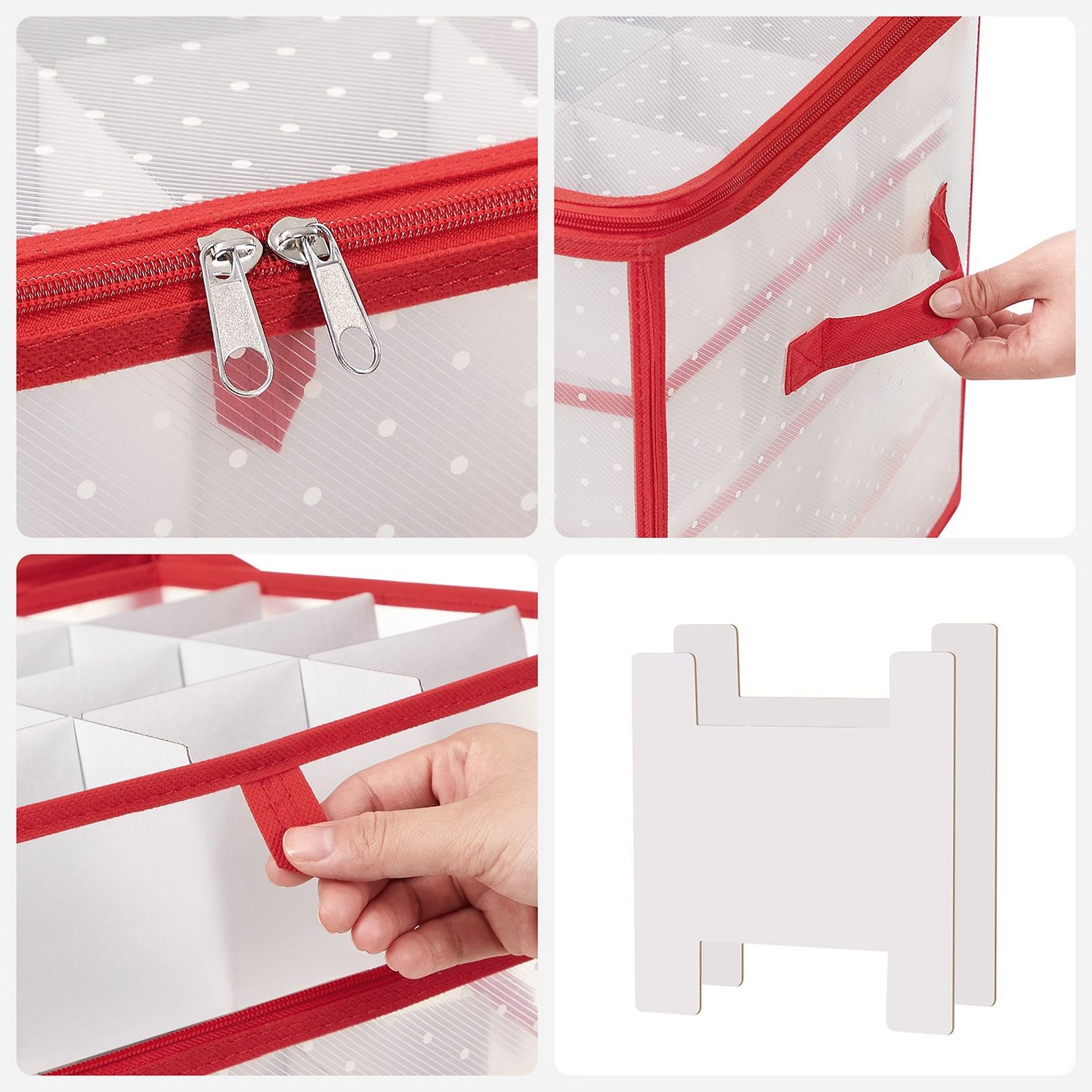 Caja Almacenaje para Bolas de Navidad Caja Almacenaje para Decoración Navideña-SONGMICS