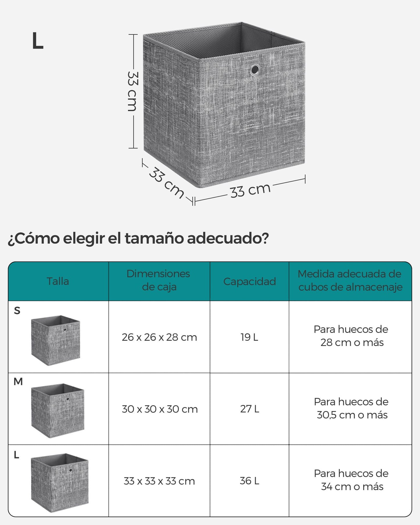 Juego de 6 Cajas Plegable Gris Jaspeado-SONGMICS