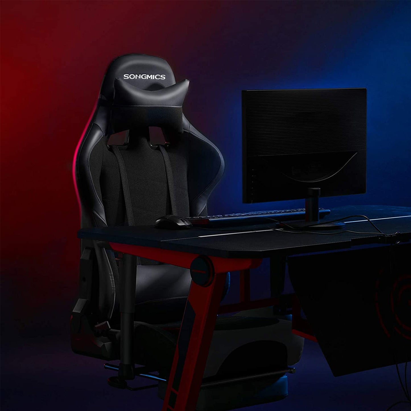 Silla Gaming con Reposapiés-SONGMICS