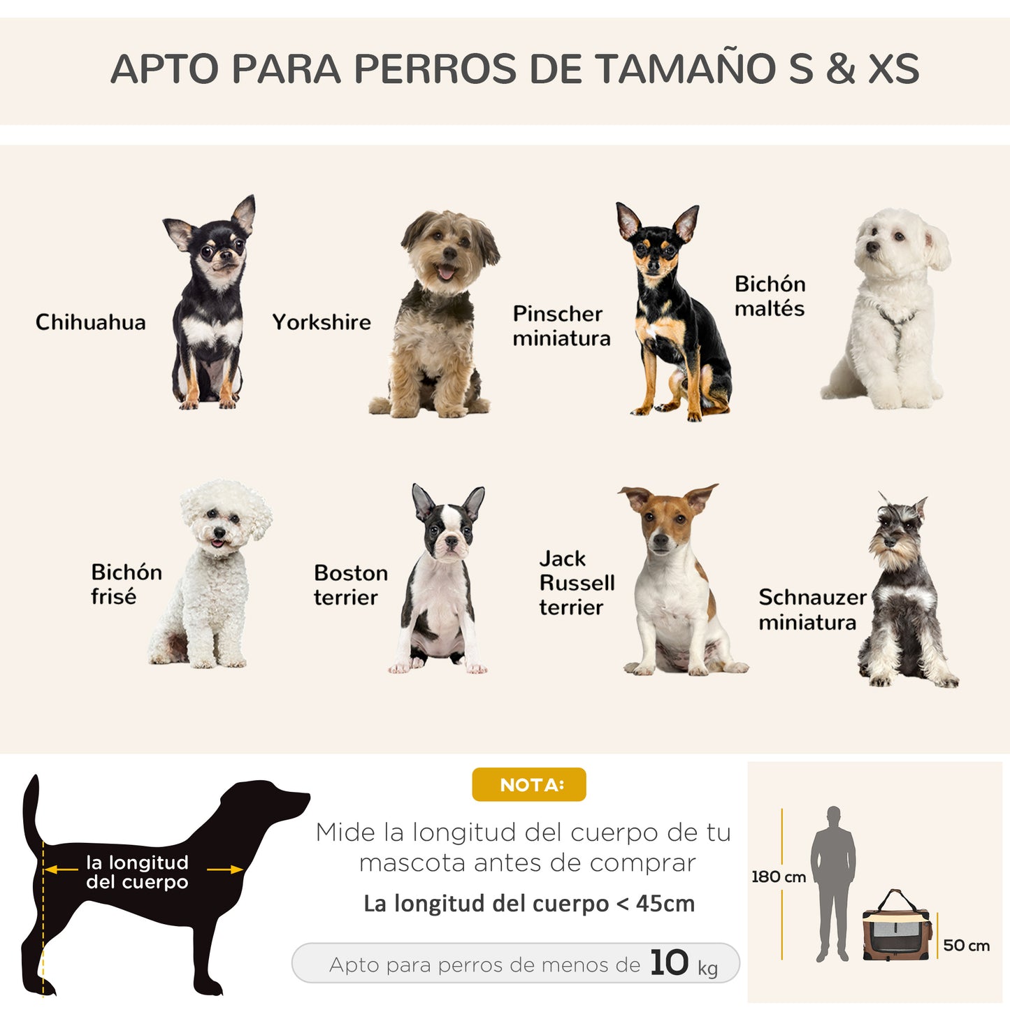 PawHut Transportín para Perros y Gatos Bolsa de Transporte para Mascotas Plegable con Ventanas Cojín Suave y 2 Correas del Hombro 70x51x50 cm Marrón