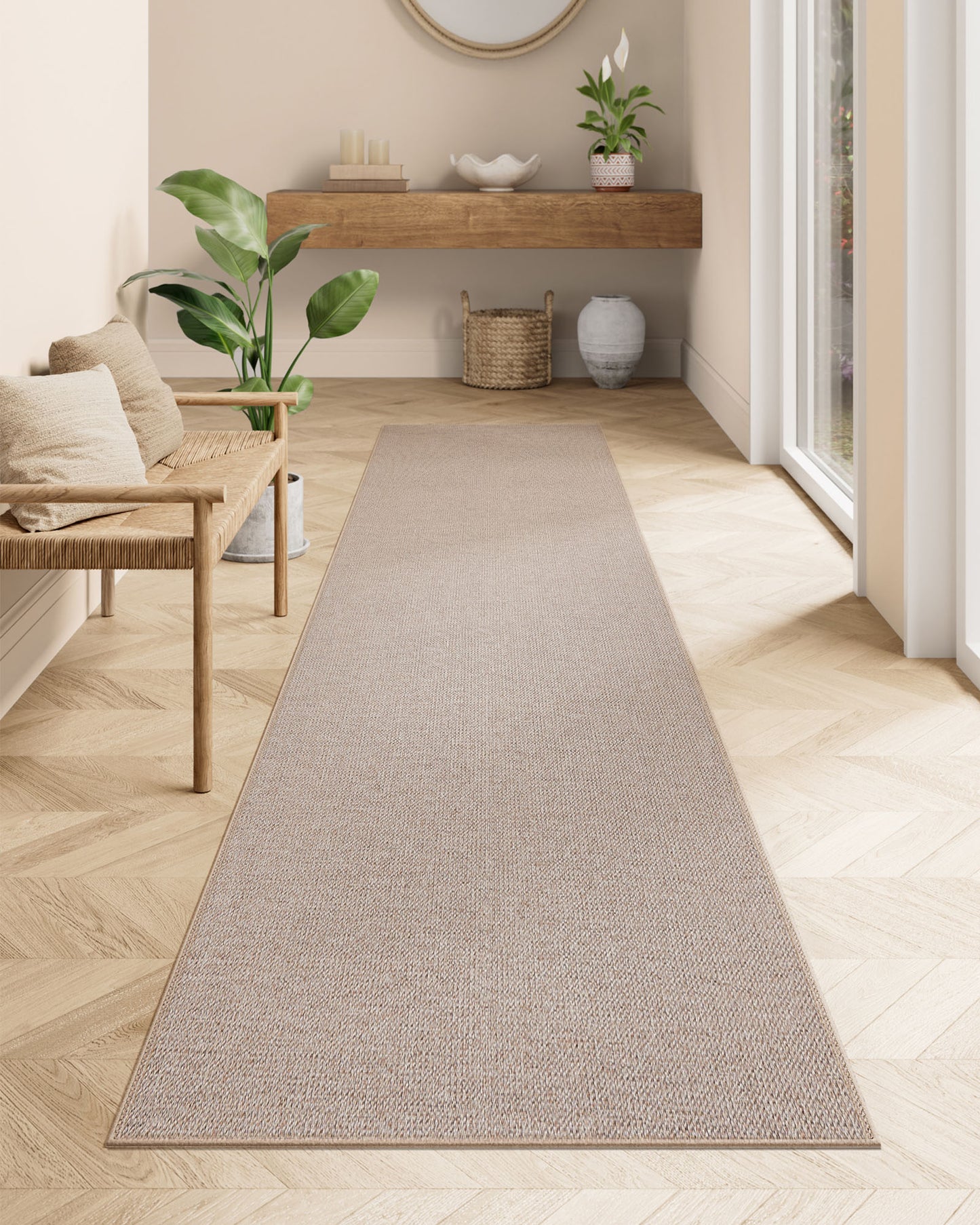 Alfombra 80 x 300 cm Antideslizante Marrón Camello-SONGMICS HOME