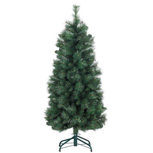 HOMCOM Árbol de Navidad 150 cm Árbol de Navidad Artificial con 354 Ramas y Soporte de Metal Árbol Navideño para Salón Interior Verde