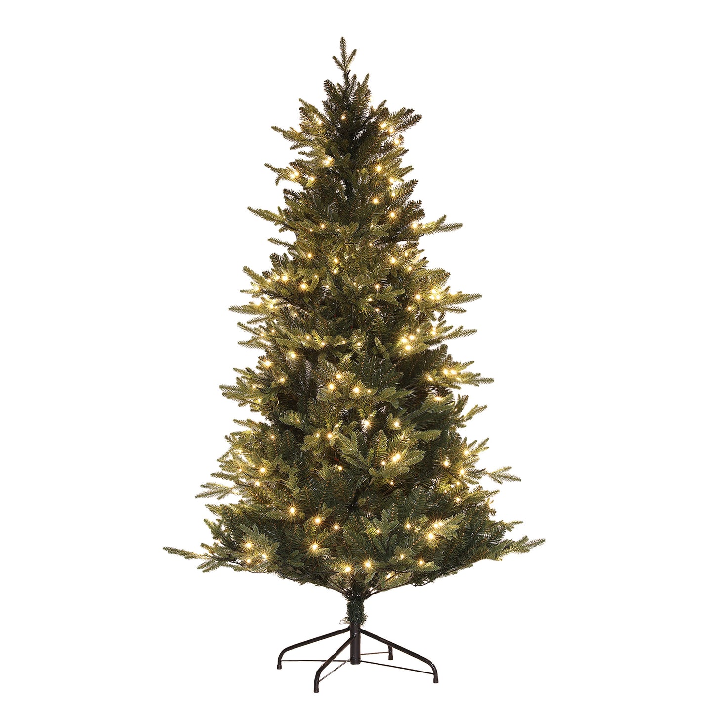 HOMCOM Árbol de Navidad 180 cm Árbol de Navidad Artificial con 350 Luces LED 726 Ramas y Soporte de Acero Árbol Navideño para Salón Interior Verde