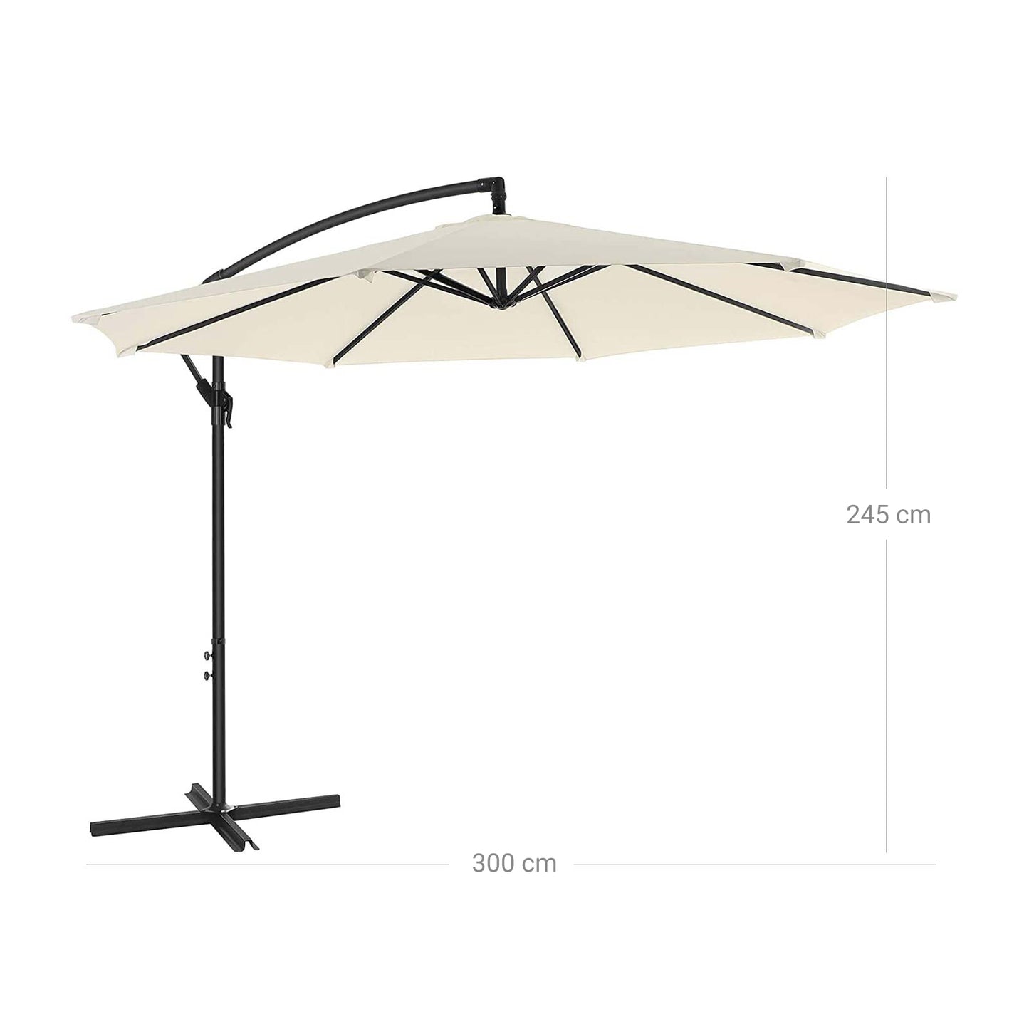 Parasol excéntrico Beige-SONGMICS