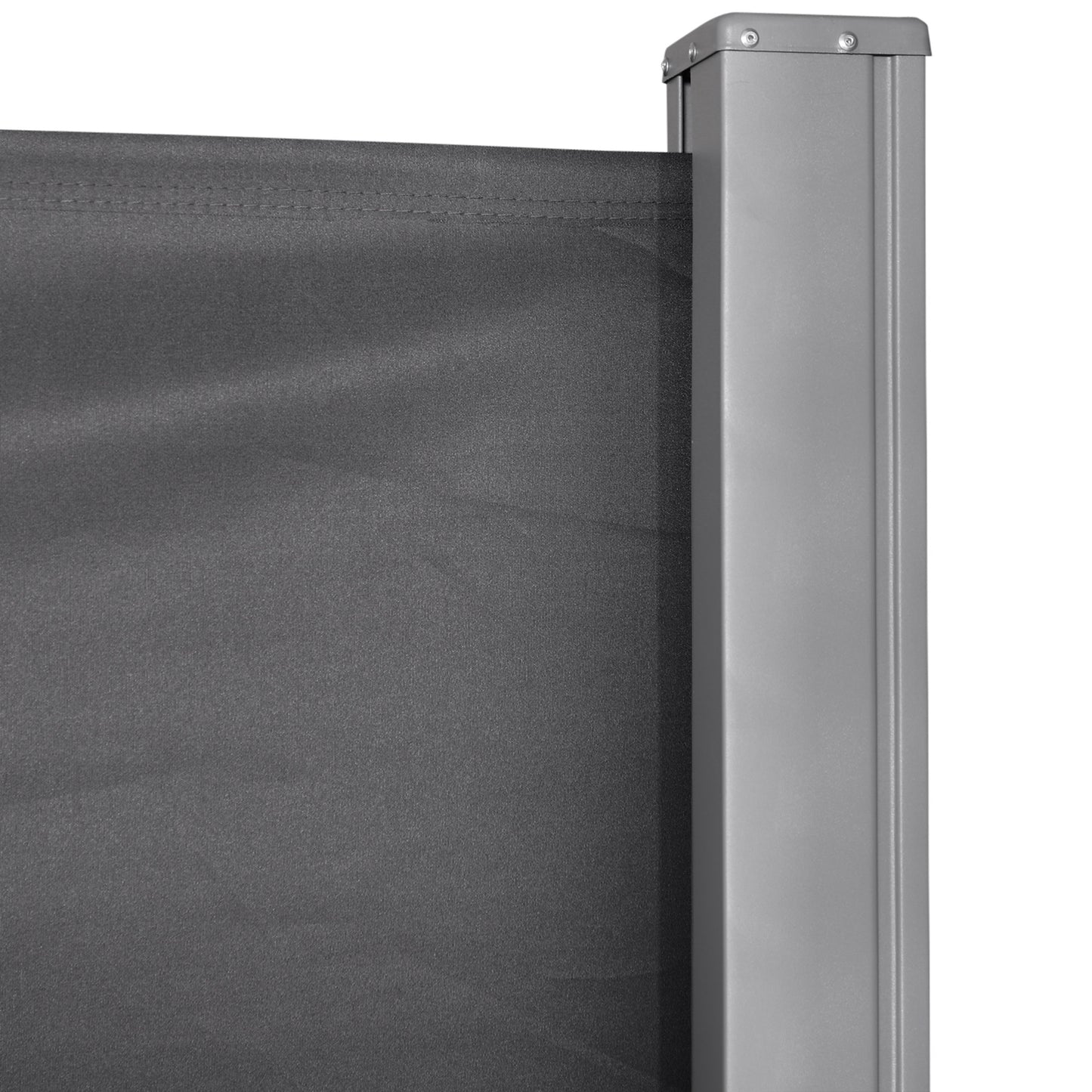 Outsunny Toldo Lateral Retráctil 300x160 cm Pantalla Enrollable Mampara de Privacidad Impermeable y Anti-UV Protege la Privacidad para Jardín Balcón Terraza Gris