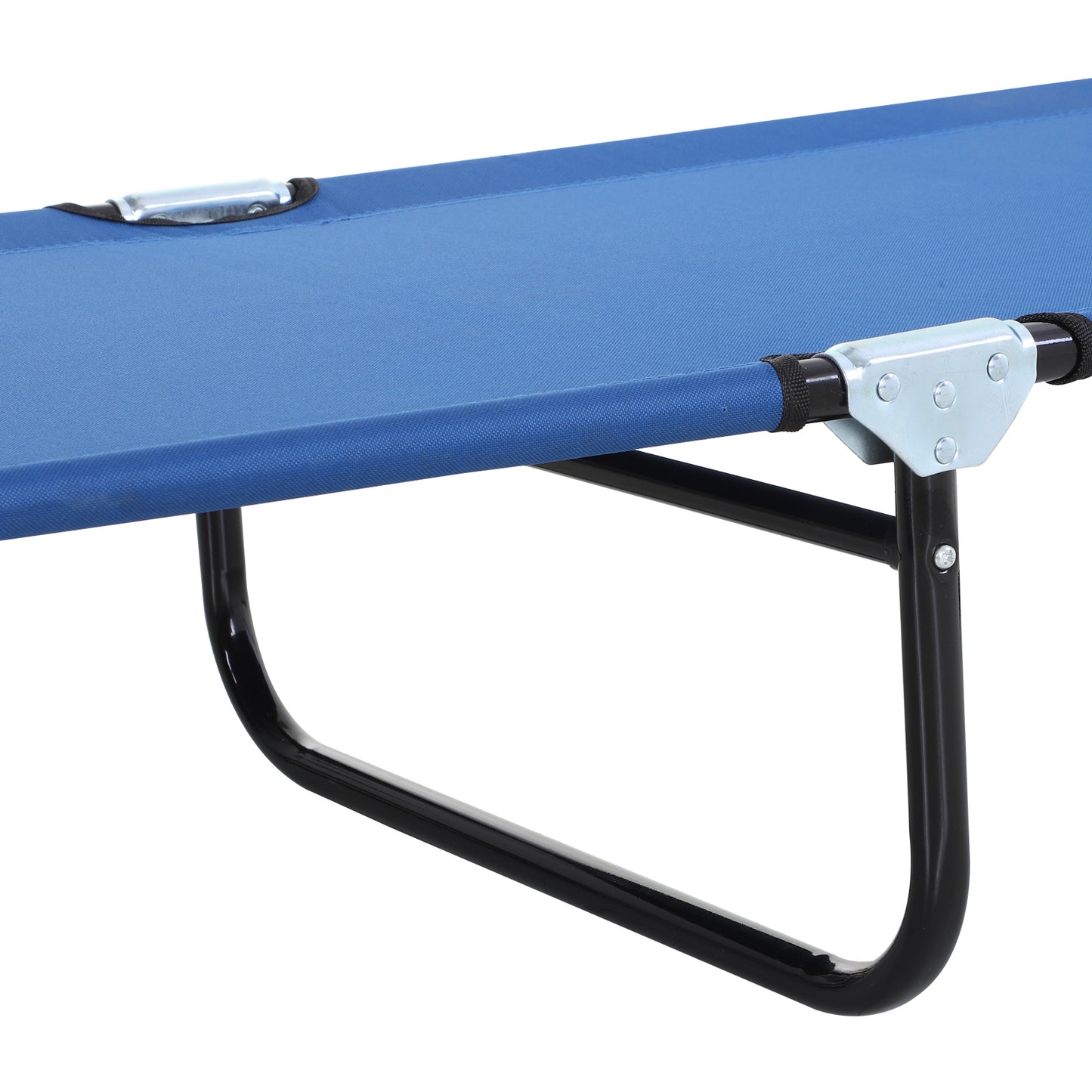 Outsunny Tumbona Plegable Reclinable con Ángulo Ajustable de 5 Posiciones para Jardín Exterior Piscina Terraza Camping Carga 120 kg 188x56x28 cm Azul