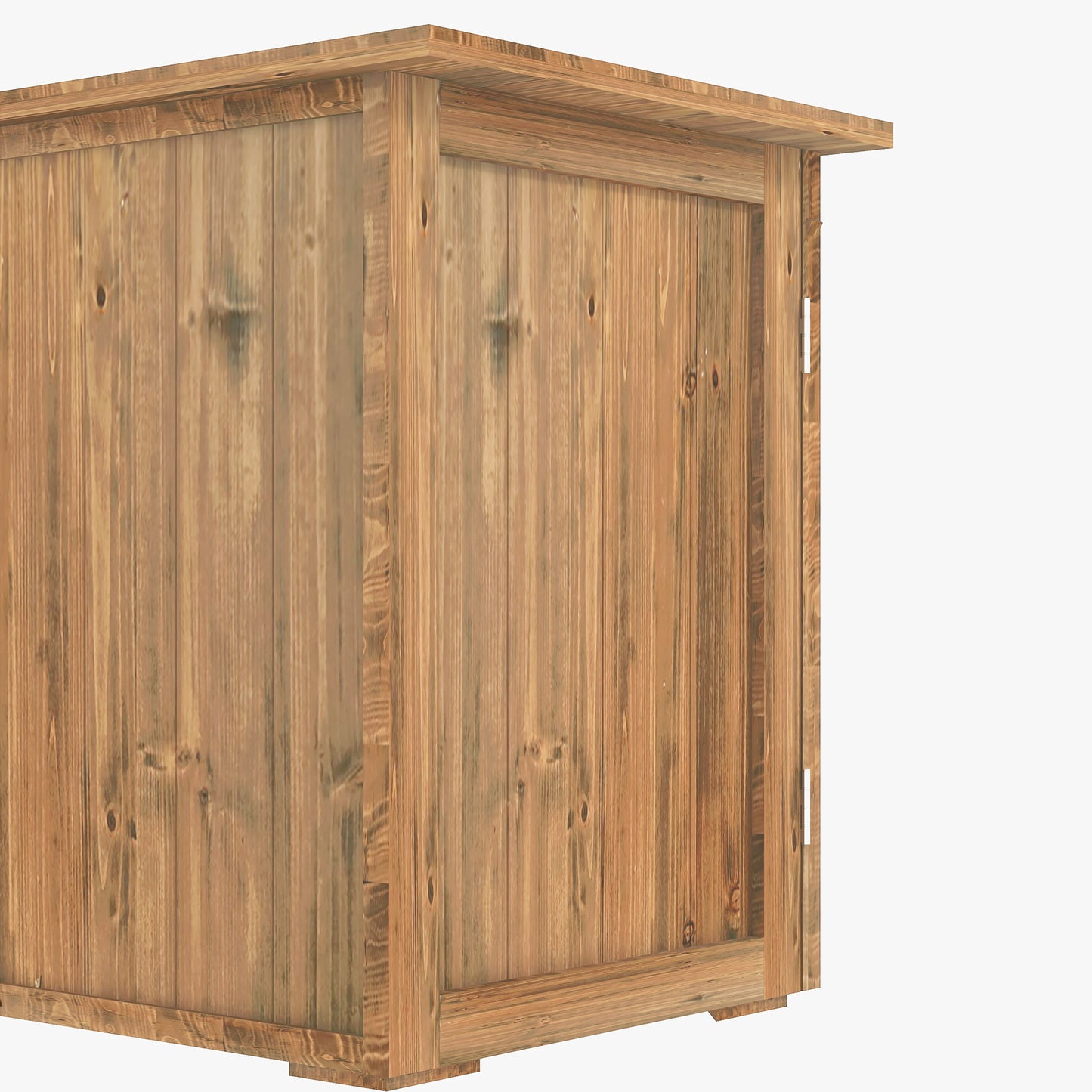 Outsunny Caseta de Jardín Exterior de Madera Armario de Exterior con 2 Puertas Magnéticas Cobertizo de Jardín Exterior para Almacenamiento de Herramientas 77x55x72 cm Marrón