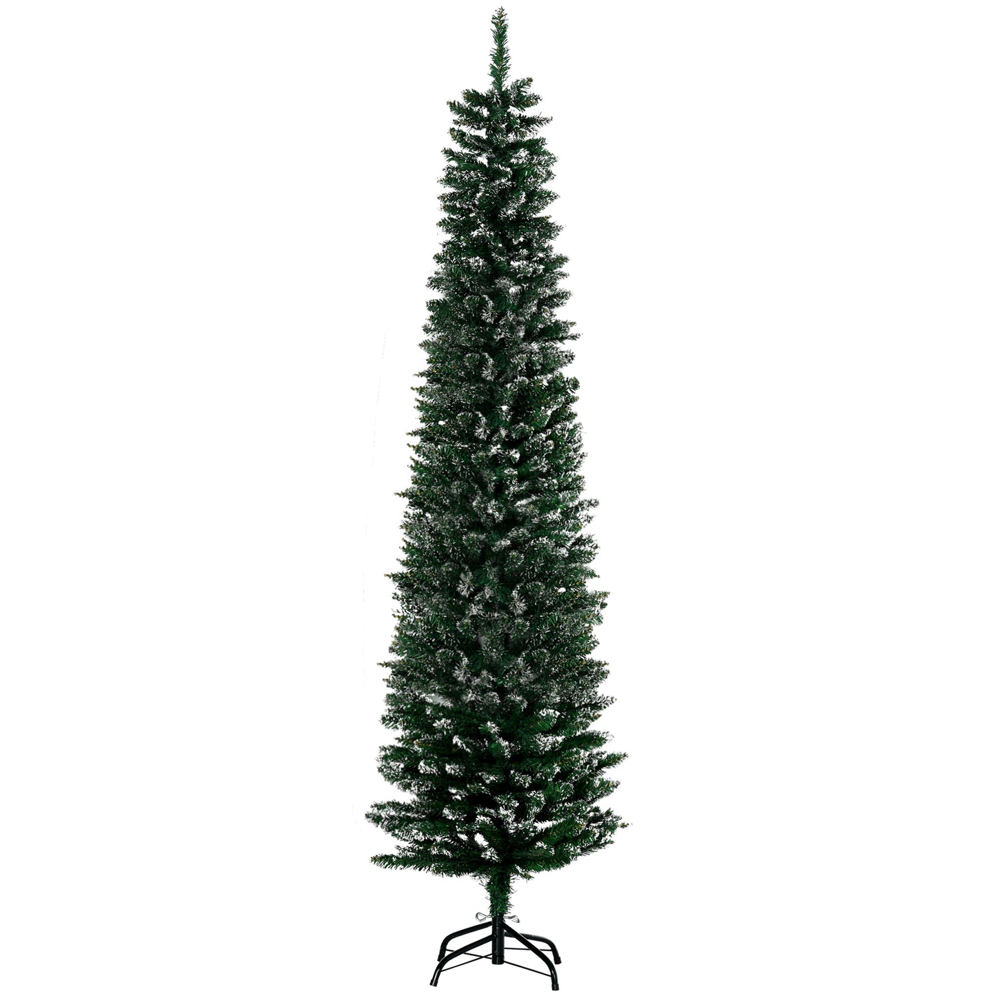 HOMCOM Árbol de Navidad 190 cm Árbol de Navidad Grande Árbol de Navidad Artificial con 570 Ramas y Soporte de Metal Árbol Navideño para Salón Interior Verde