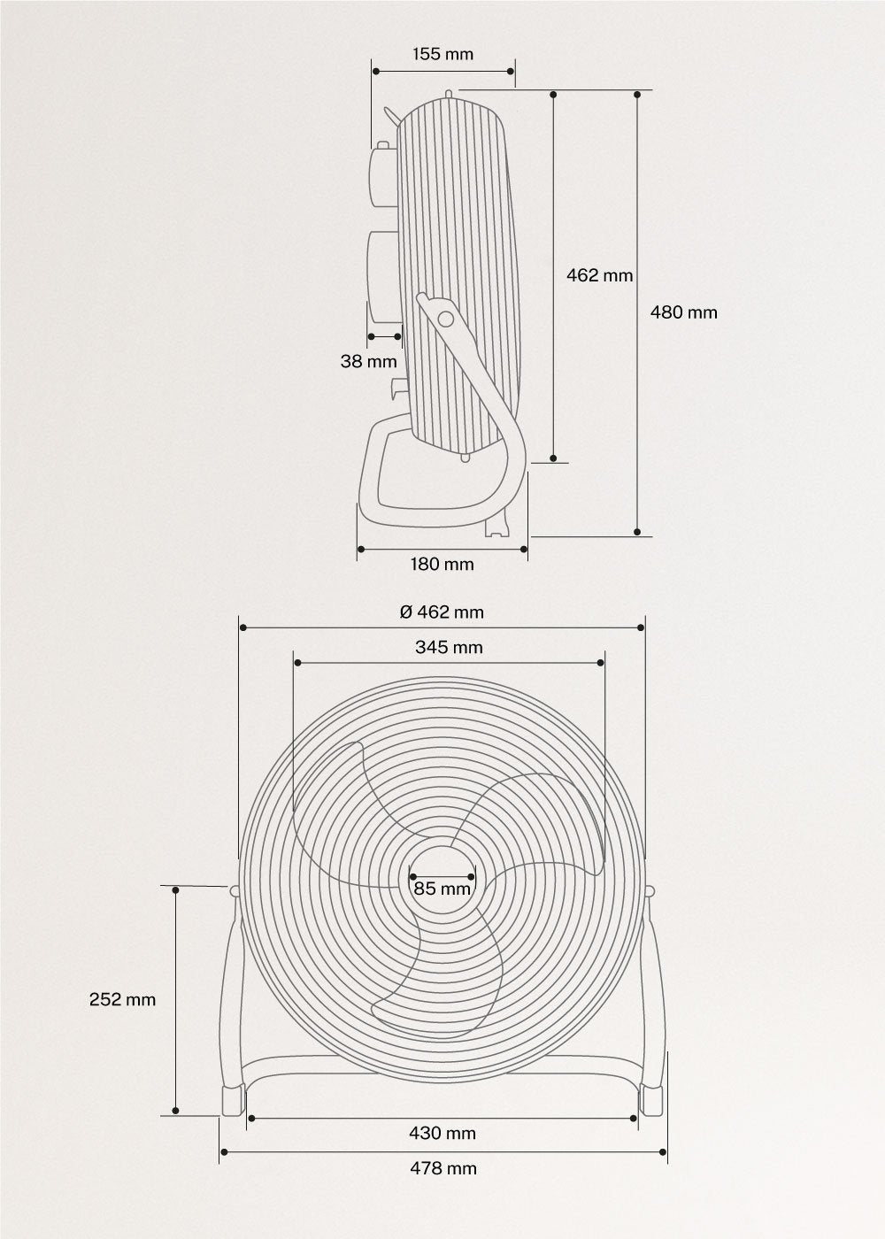 AIR FLOOR RETRO - Ventilador industrial de suelo