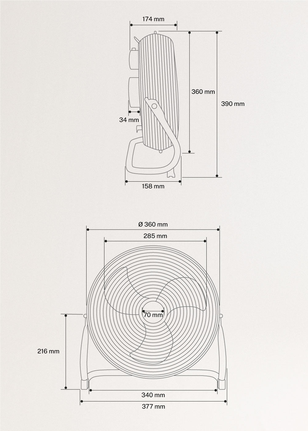 AIR FLOOR RETRO - Ventilador industrial de suelo