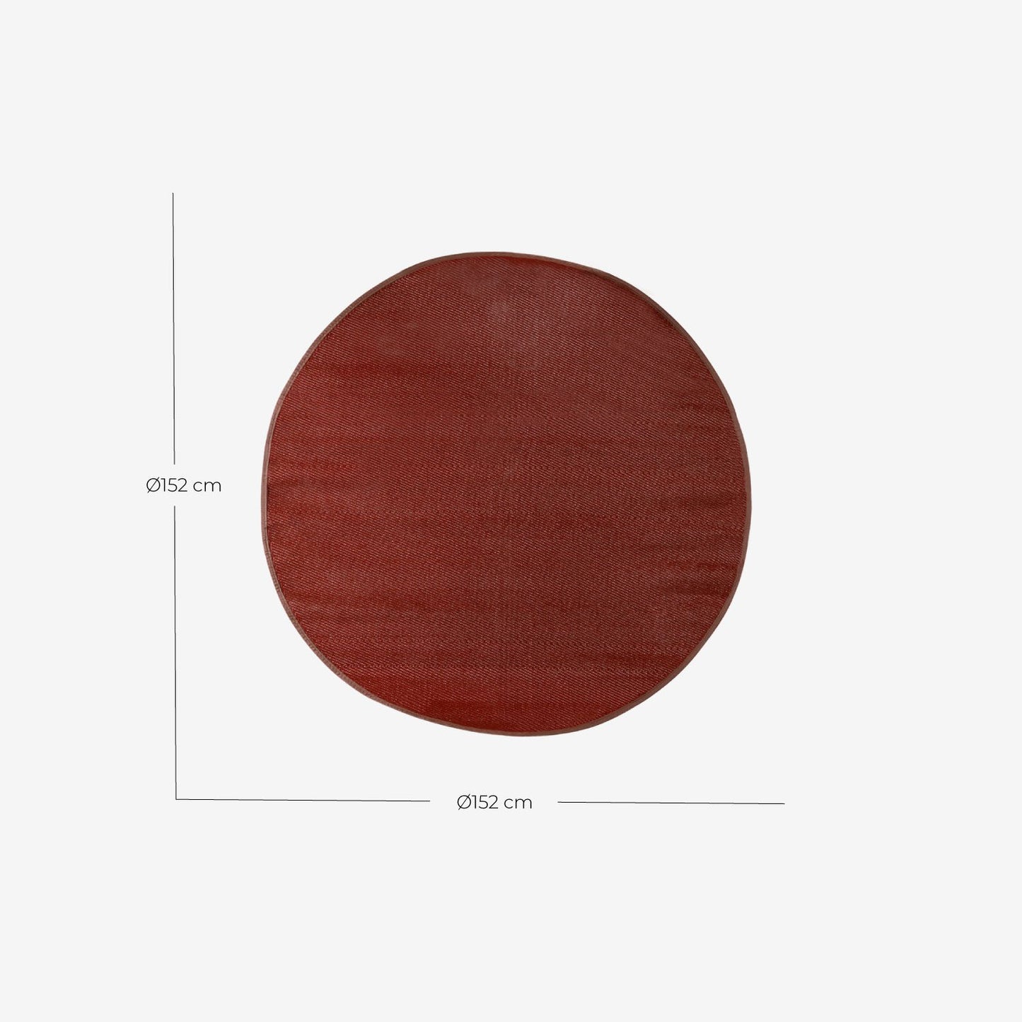 Alfombra de Exterior Redonda de Polipropileno (Ø152 cm) Llevant Gris Graphite - The Masie