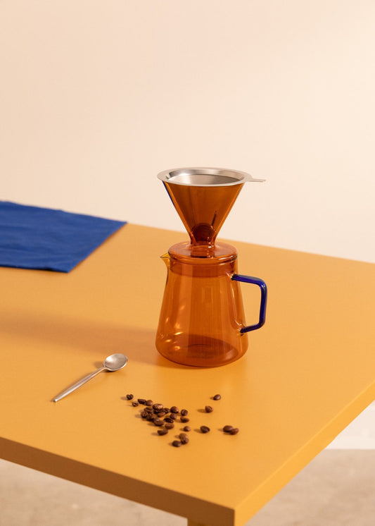 AMBAR COLLECTION - Cafetera 670 y 500ml de vidrio de borosilicato