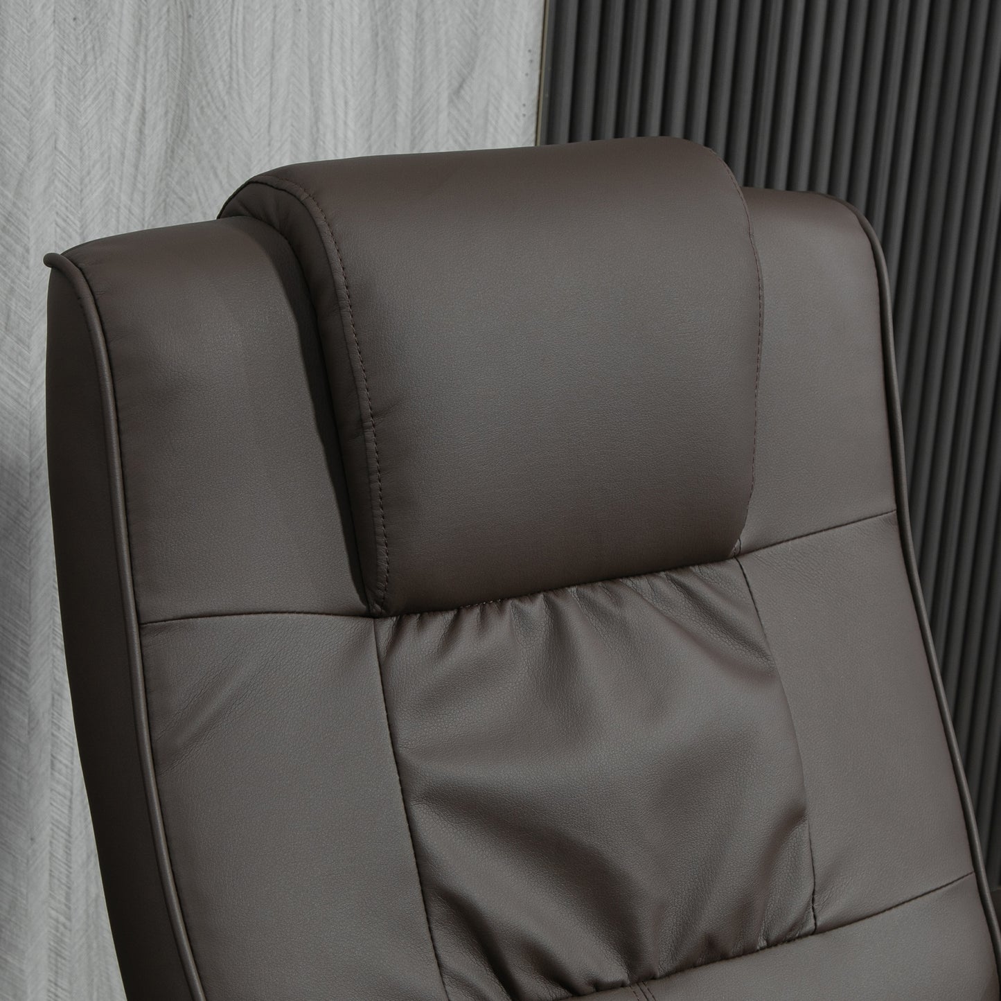 HOMCOM Sillón Relax Reclinable con Reposapiés Sillón de Masaje Eléctrico con 10 Puntos de Masaje Sillón Relax Giratorio con Mando a Distancia para Salón Oficina Marrón