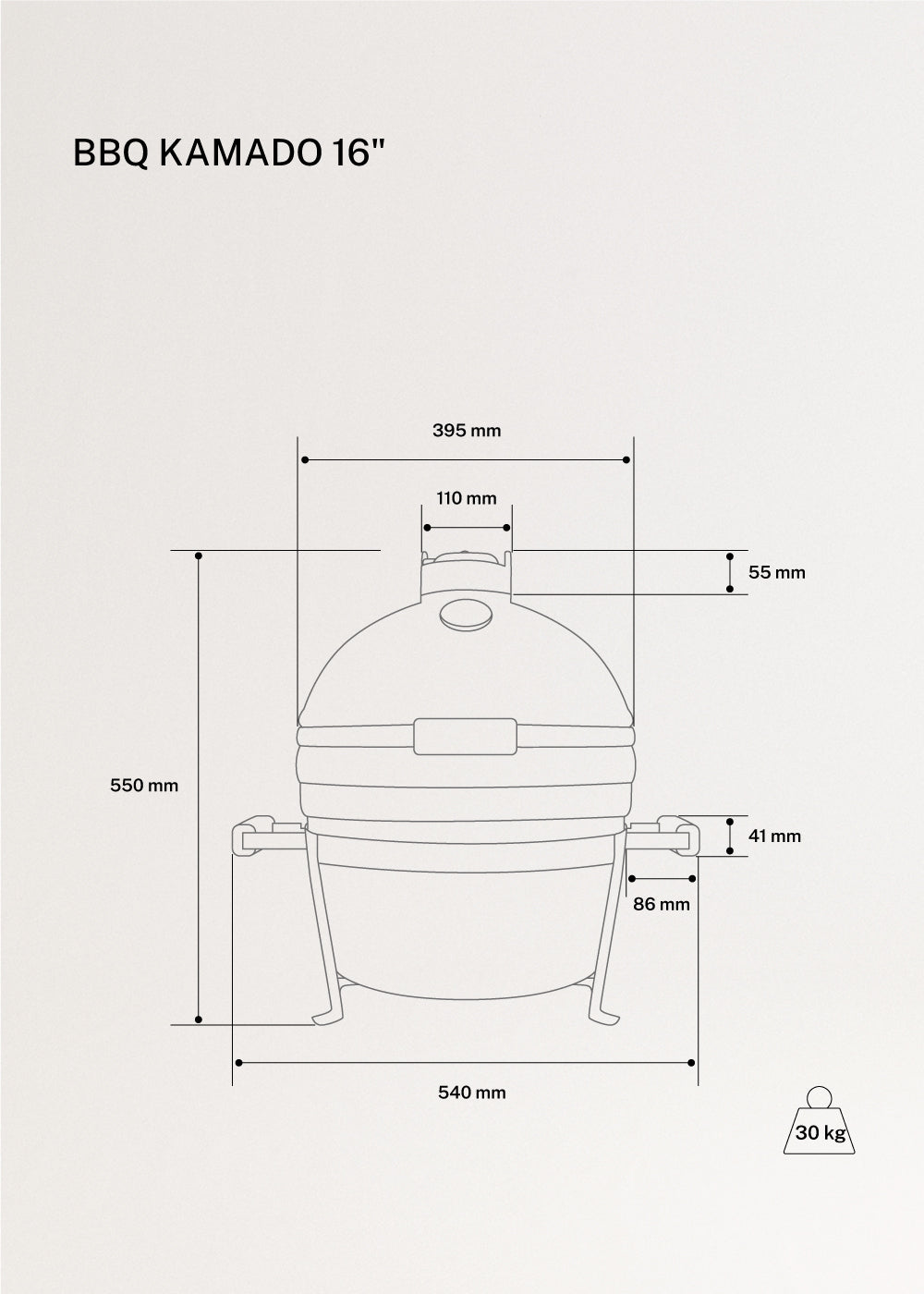 BBQ KAMADO - Barbacoa ahumadora de cerámica